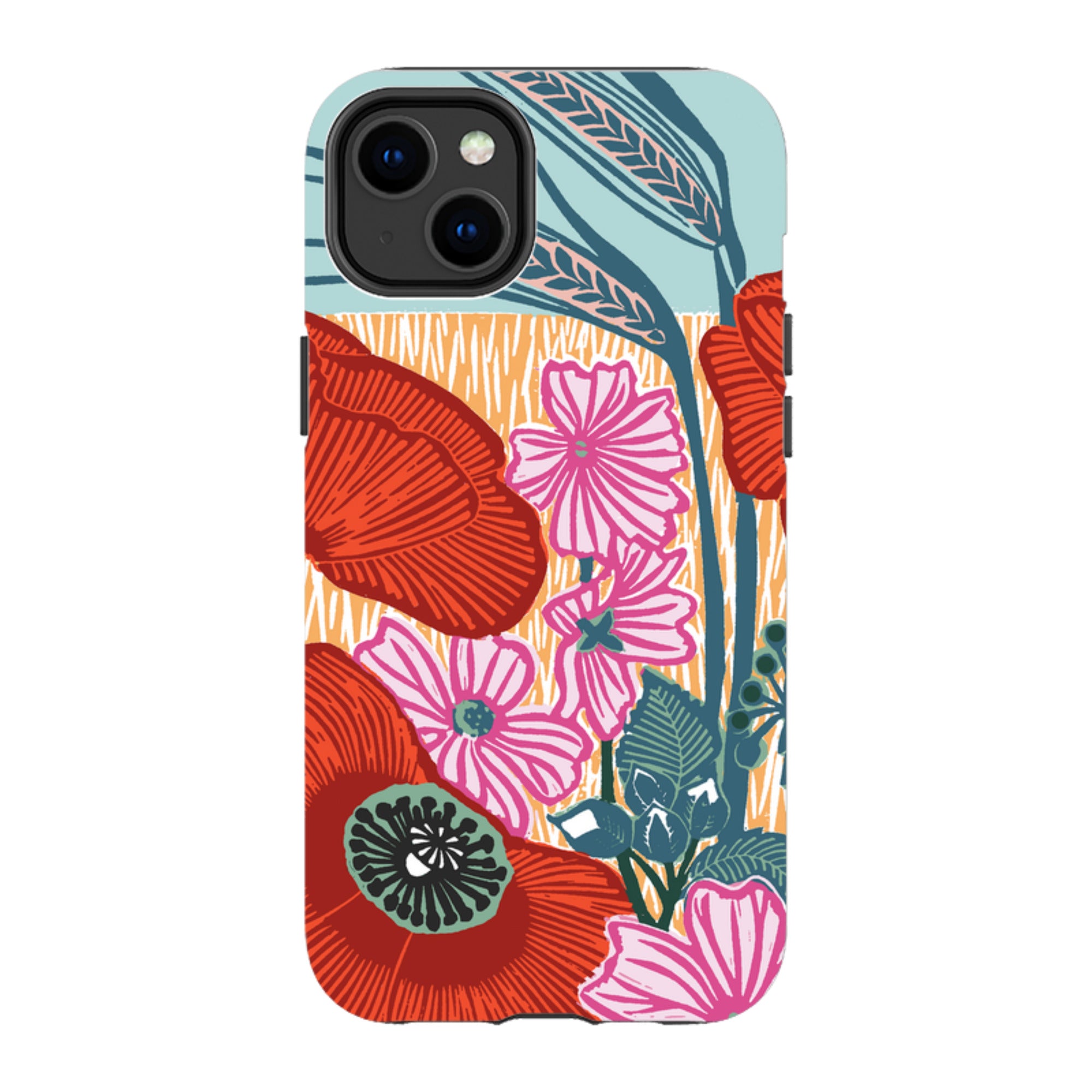iPhone Tough Case - Wild Poppies By Kate Heiss