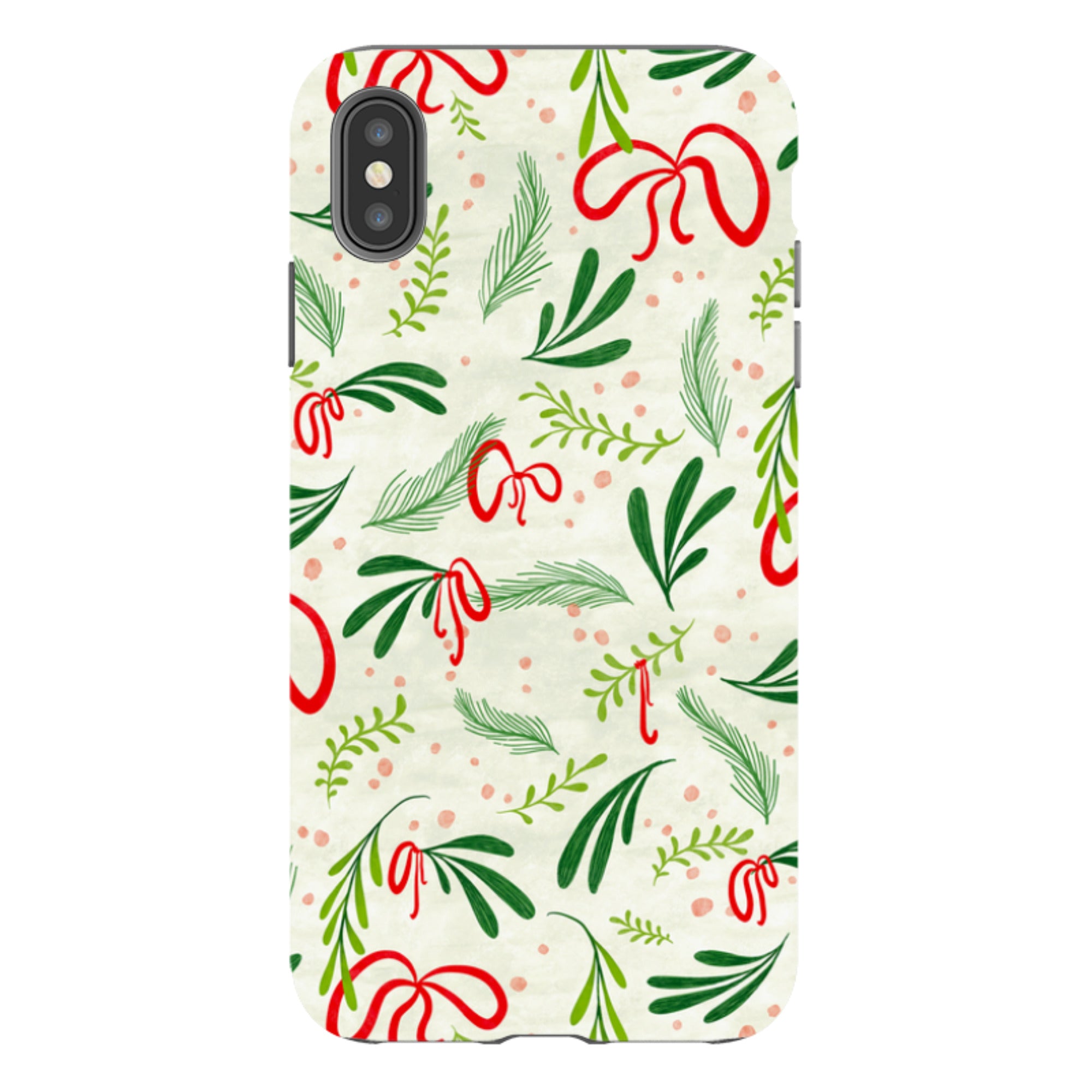 iPhone Tough Case - Christmas Bows By Katherine Quinn