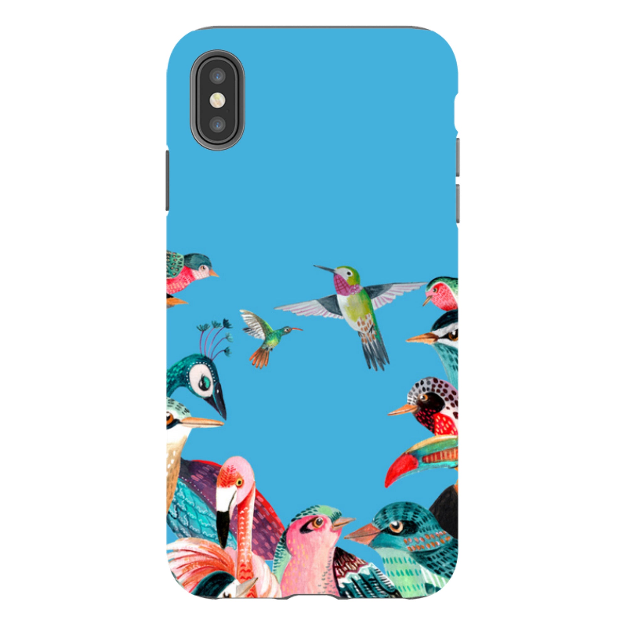 iPhone Tough Case - Blue Birds By Caroline Bonne Muller