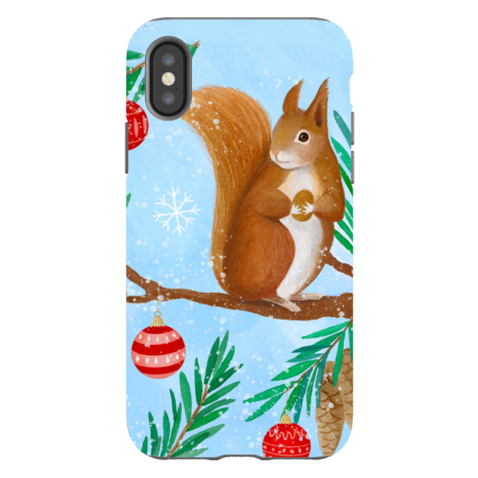 iPhone Tough Case - Winter Squirrel By Bex Parkin