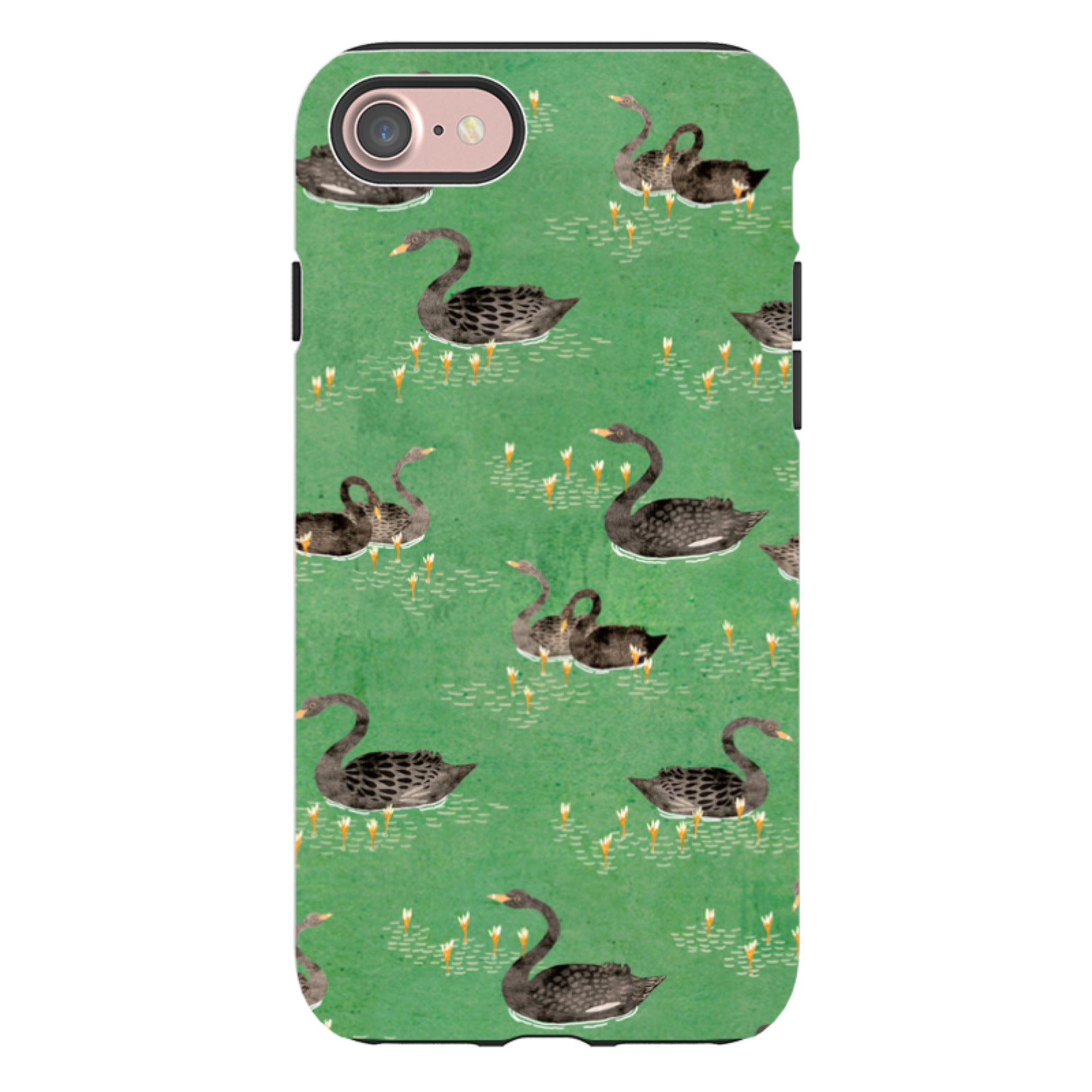 iPhone Tough Case - Swans Green By Katherine Quinn