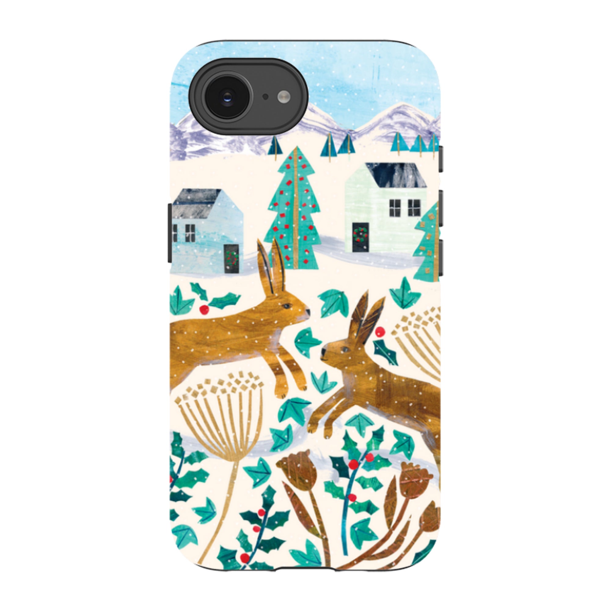 iPhone Tough Case - Xmas Hare By Tracey English