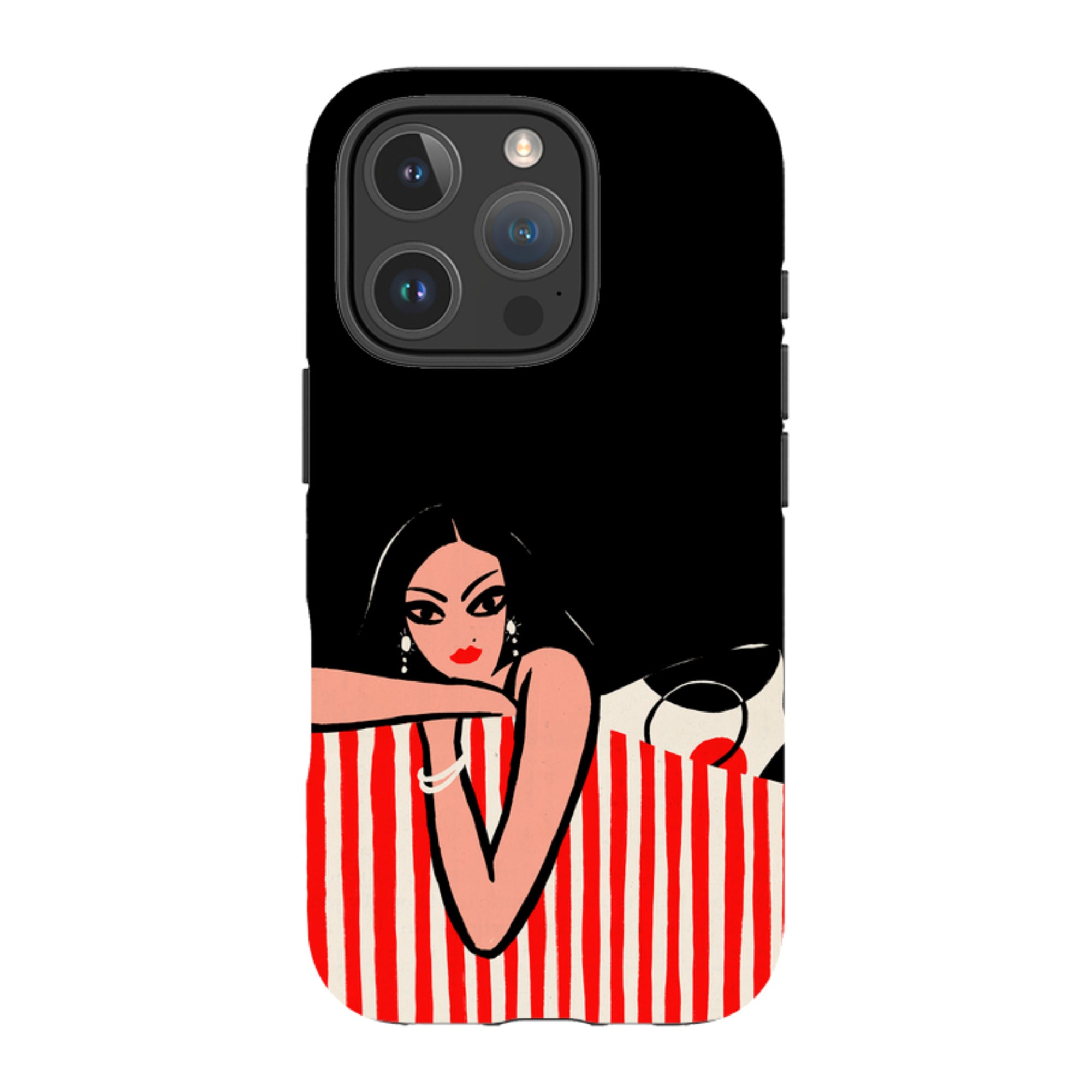 iPhone Tough Case - Red Stripe Sofa