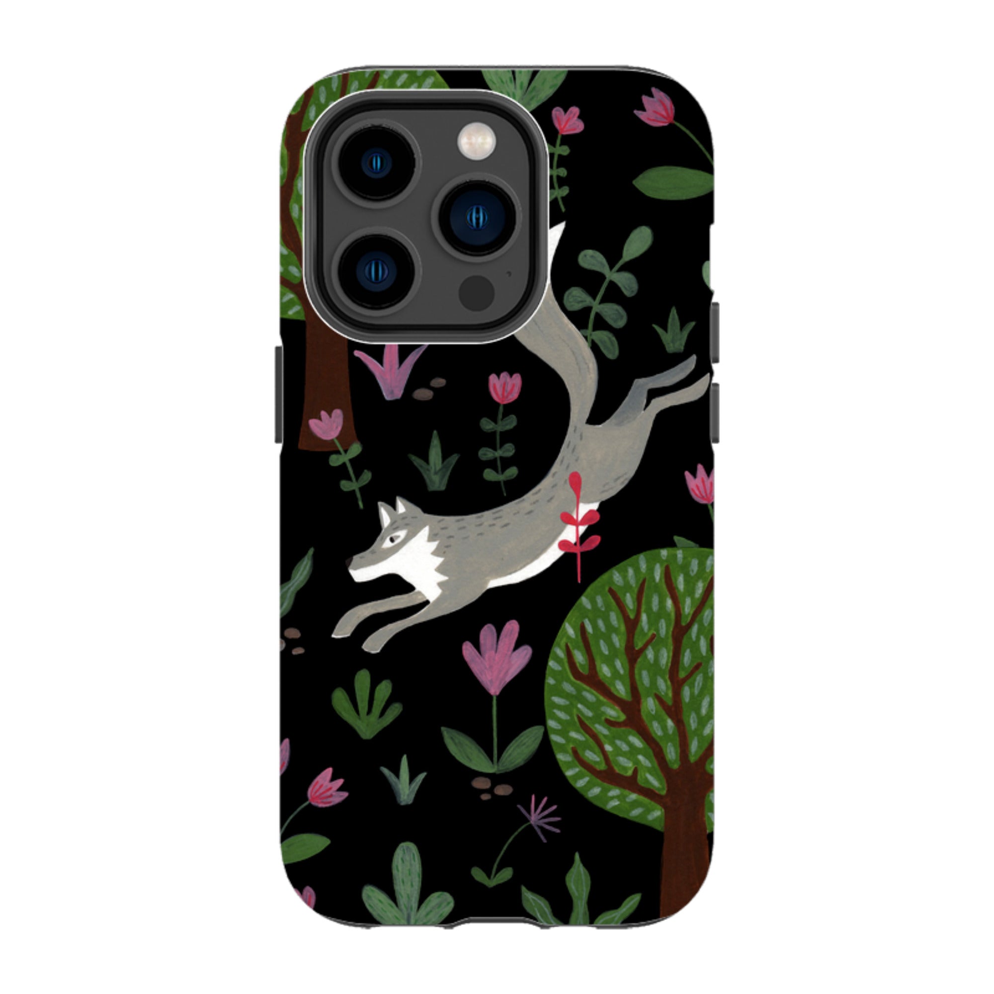 iPhone MagSafe Tough Case - Wolf In Trees By Bex Parkin