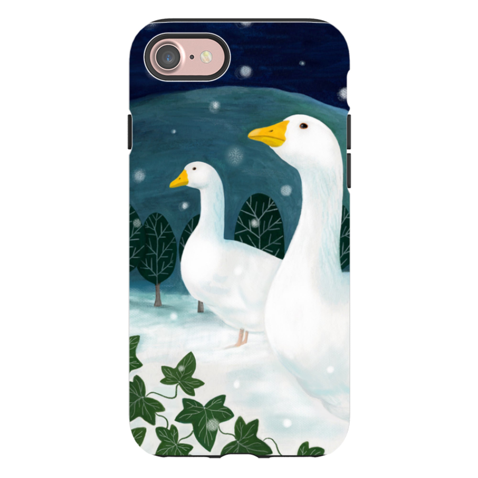 iPhone Tough Case - Winter Geese By Bex Parkin