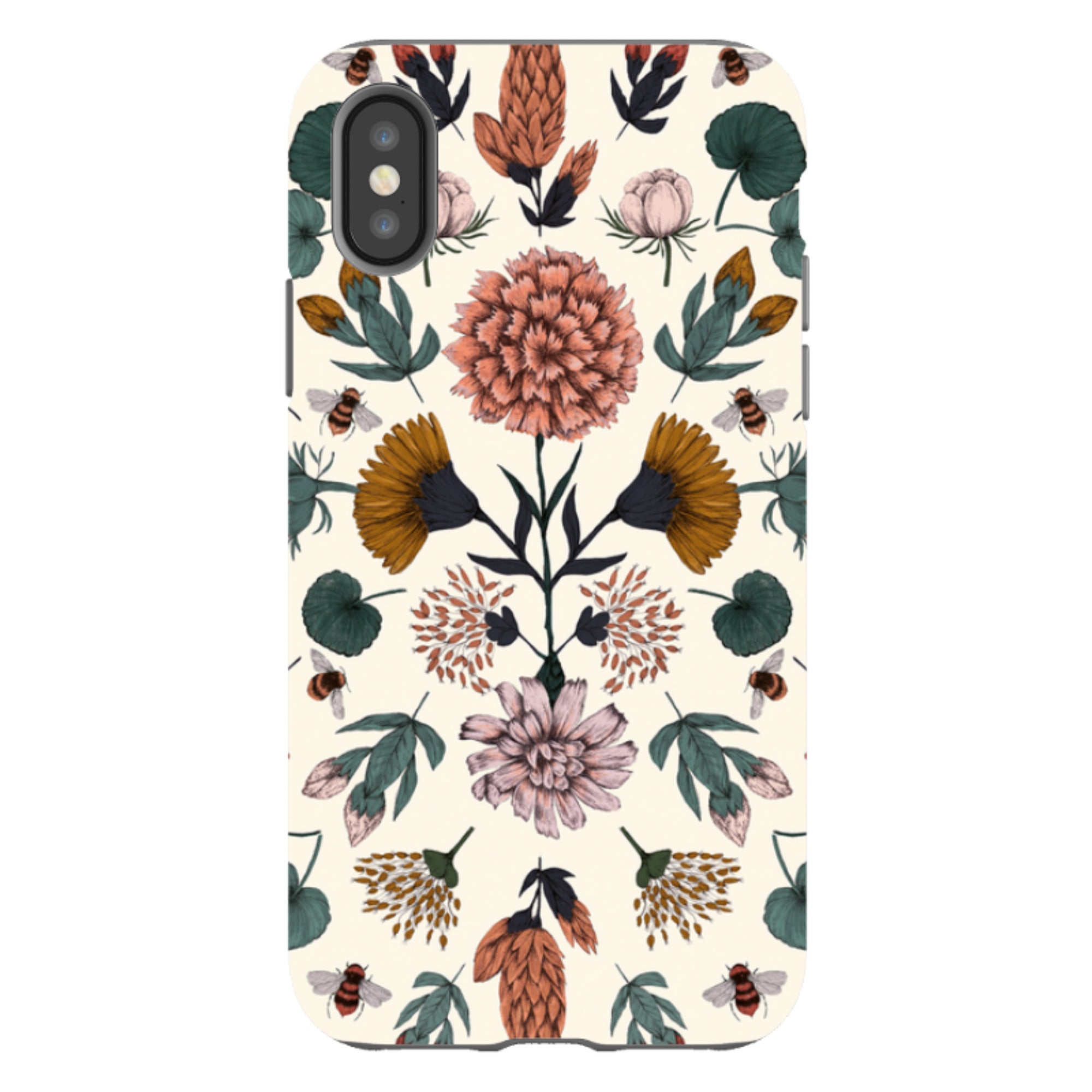 iPhone Tough Case - Floral Bees By Jade Mosinski