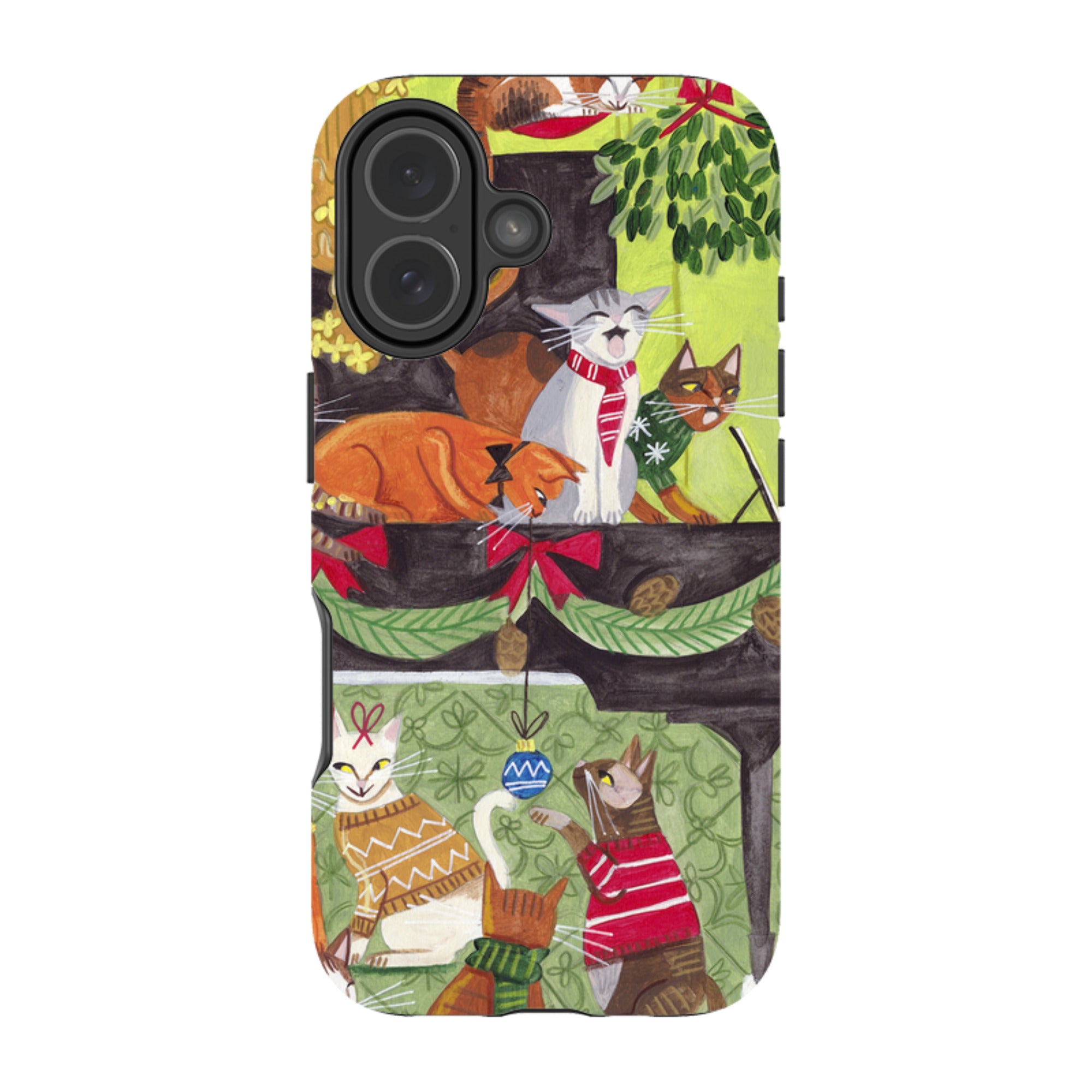 iPhone MagSafe Tough Case - Christmas Cats II By Caroline Bonne Muller