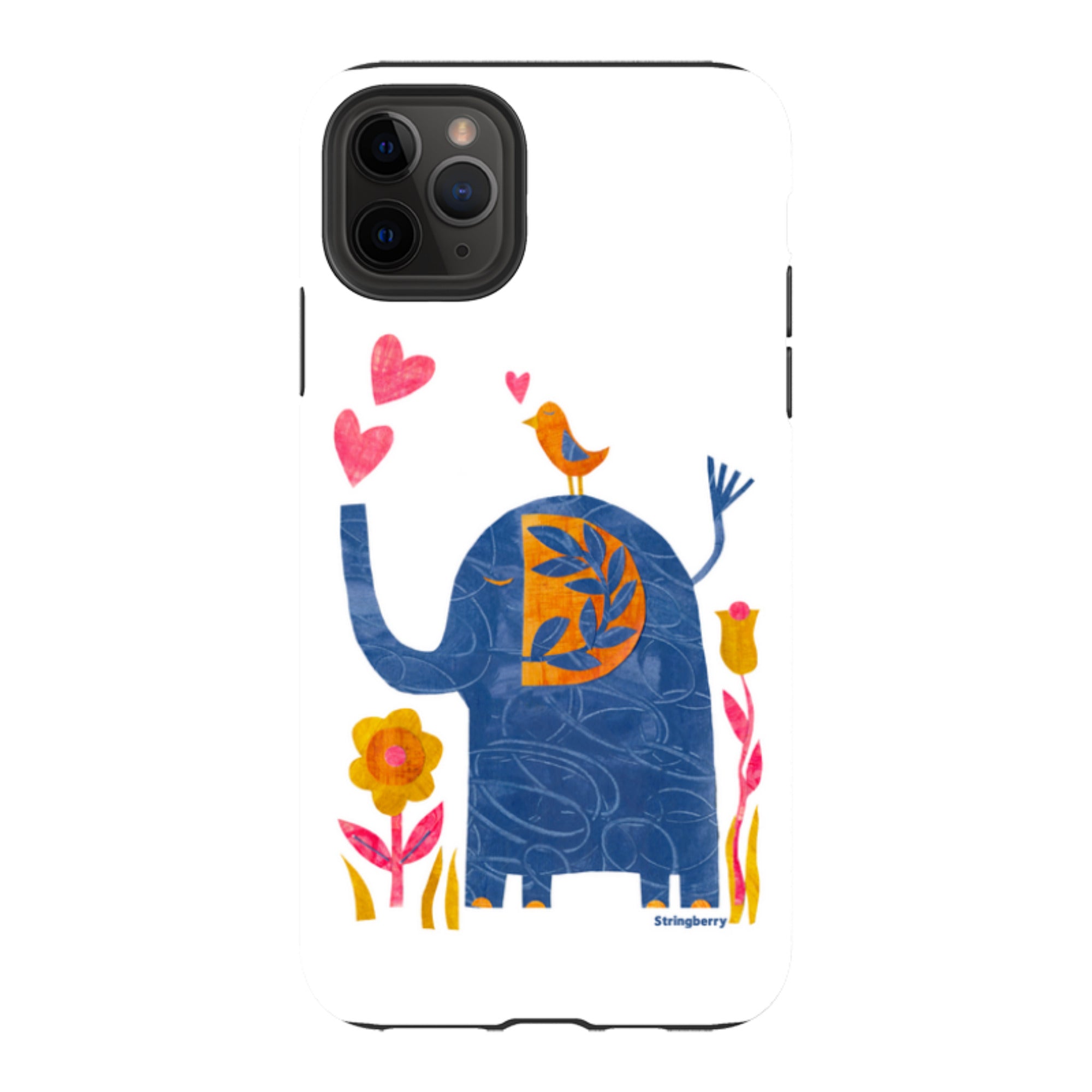 iPhone Tough Case - Elephant In Love By Tracey English