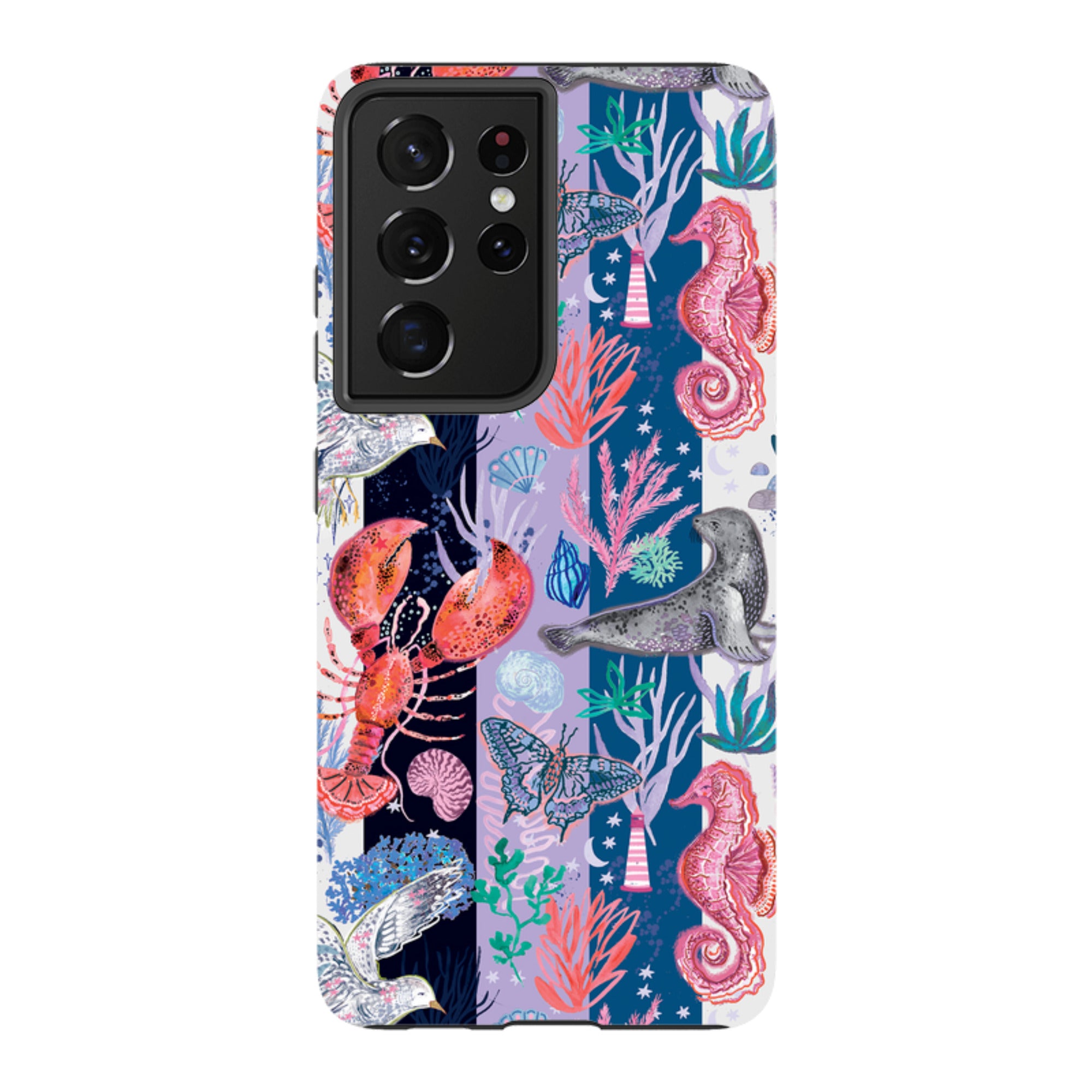 Samsung Tough  Case - Coastal Calling Stripe III By Emma Frances Grant