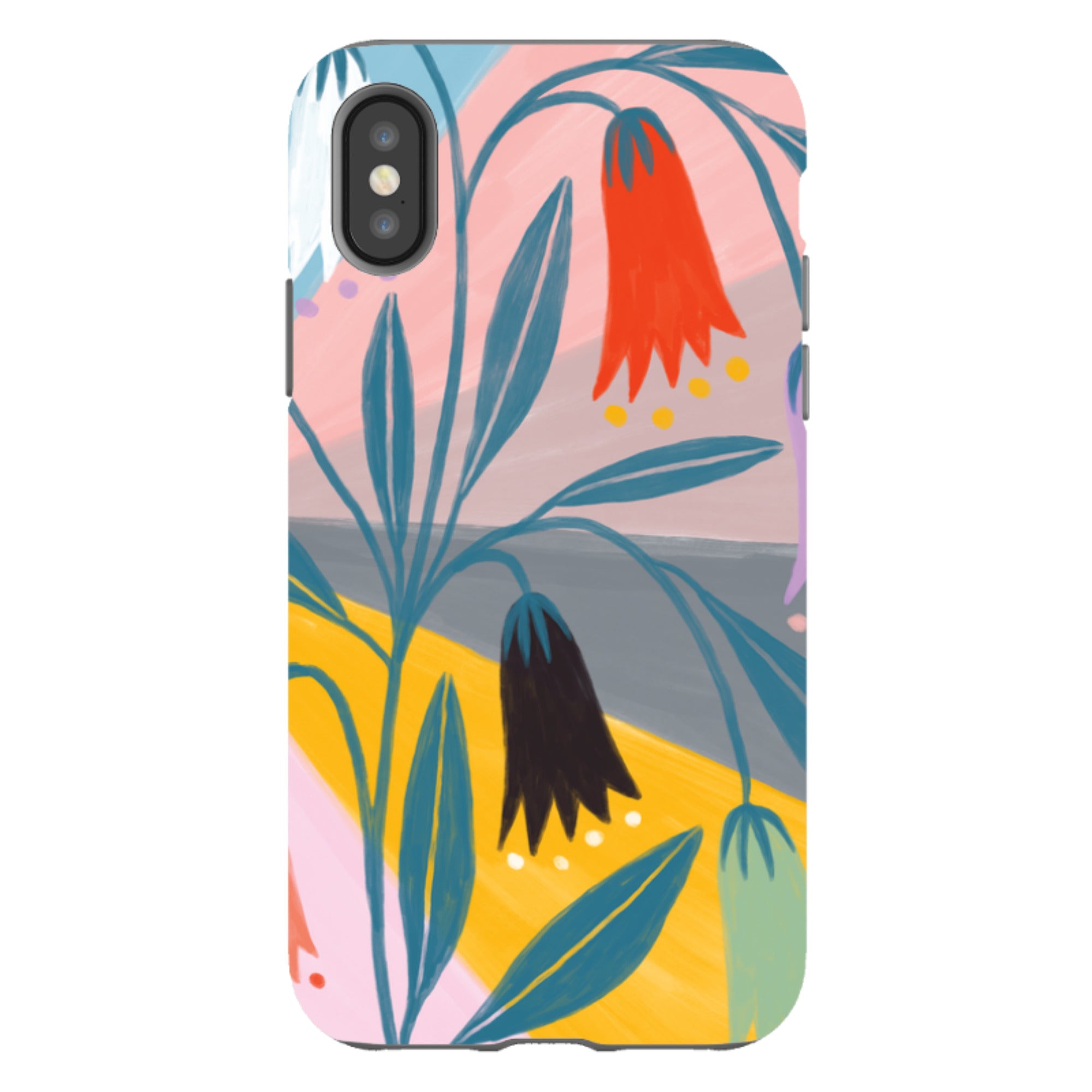 iPhone Tough Case - Bell Flowers By Lee Foster Wilson