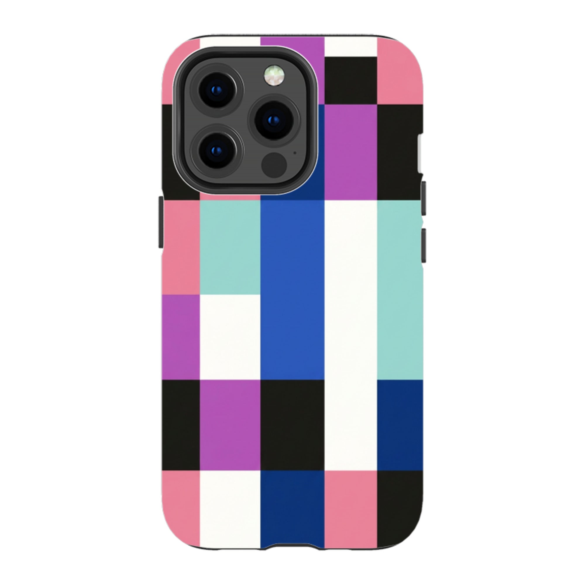 iPhone Tough Case - Pastel Cyberpunk Checkerboard