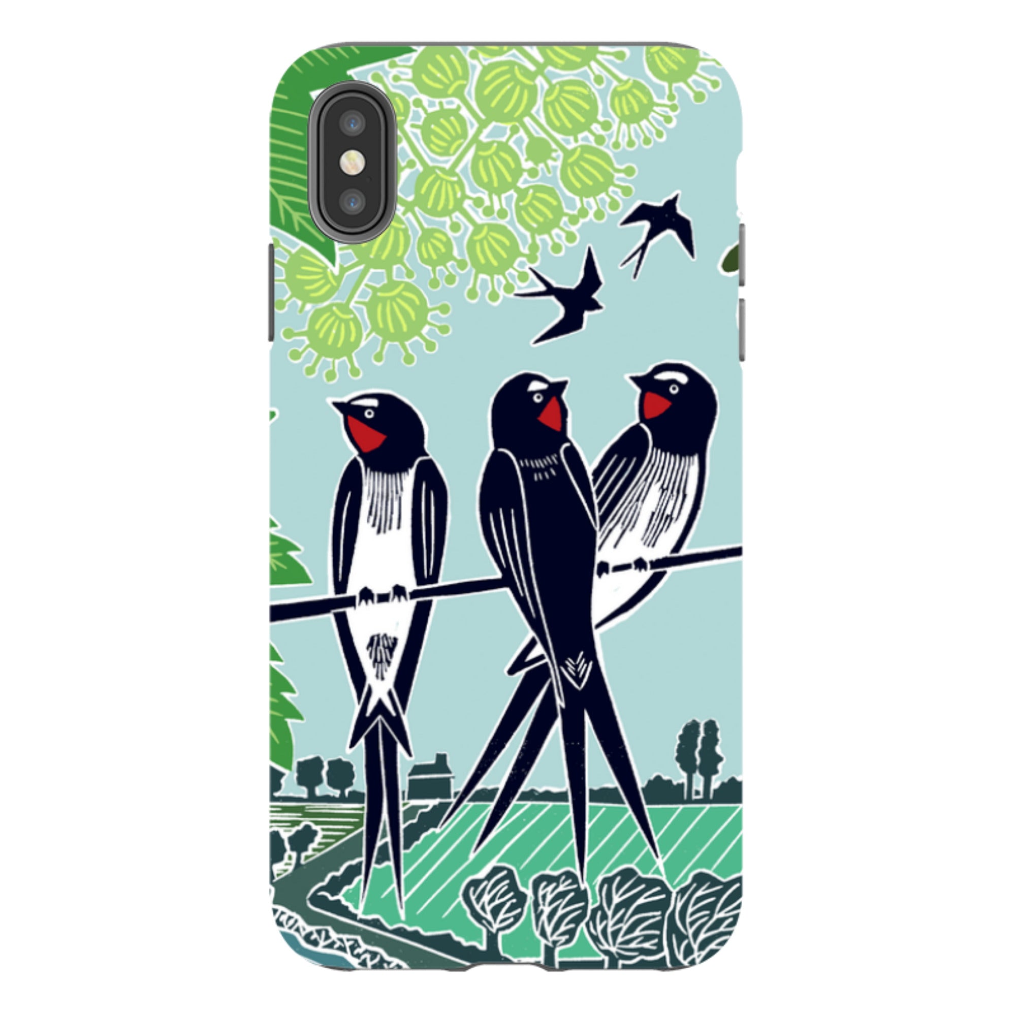 iPhone Tough Case - Swallows By Kate Heiss