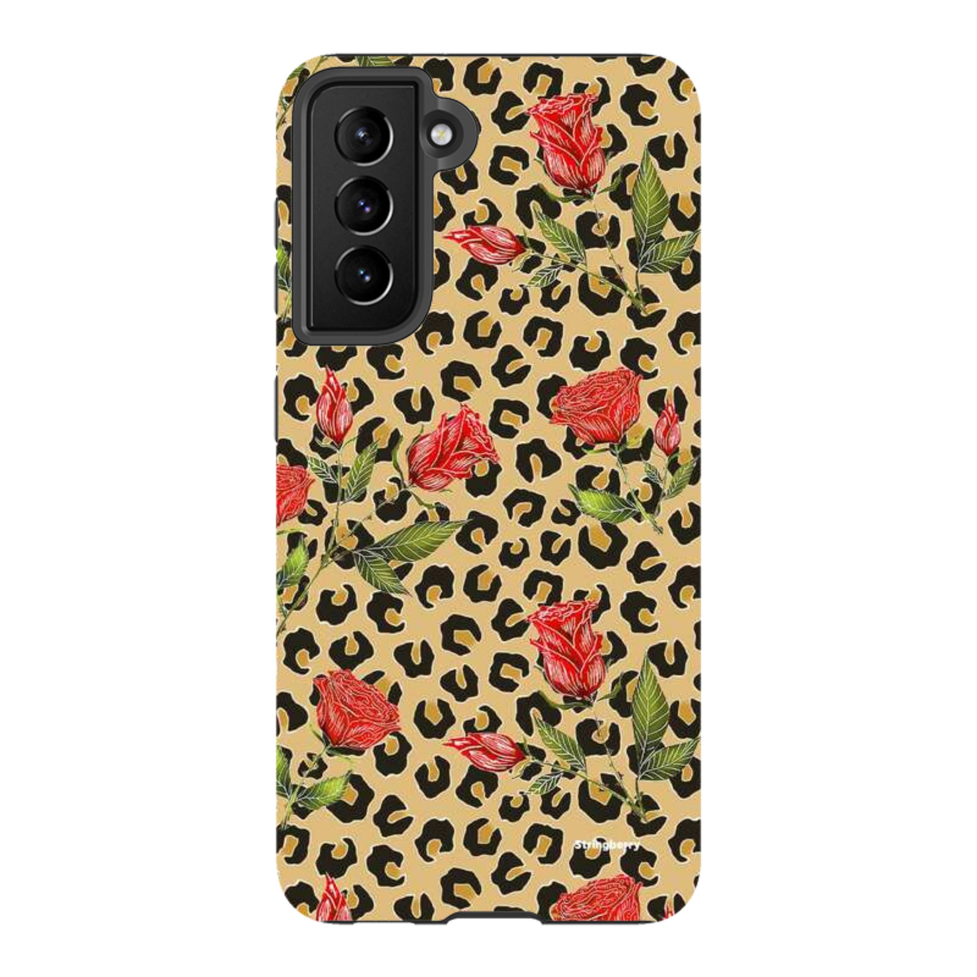 Samsung Tough Case - Leopard Print Rose Pattern By Catherine Rowe
