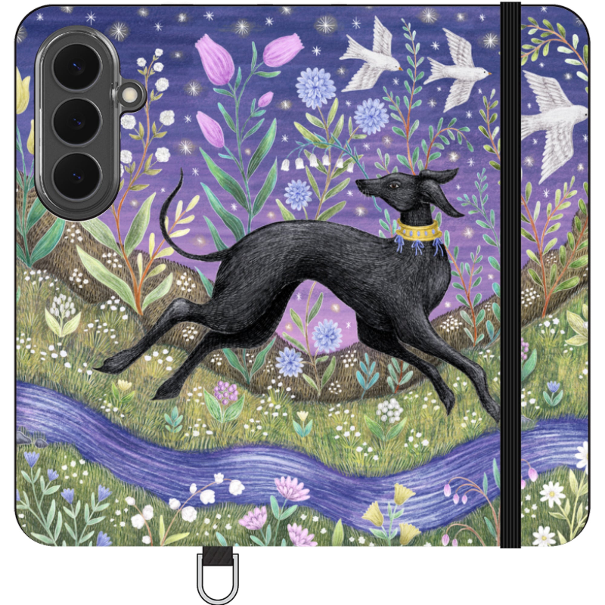 Meadow Hound Wallet Case By Catherine Rowe