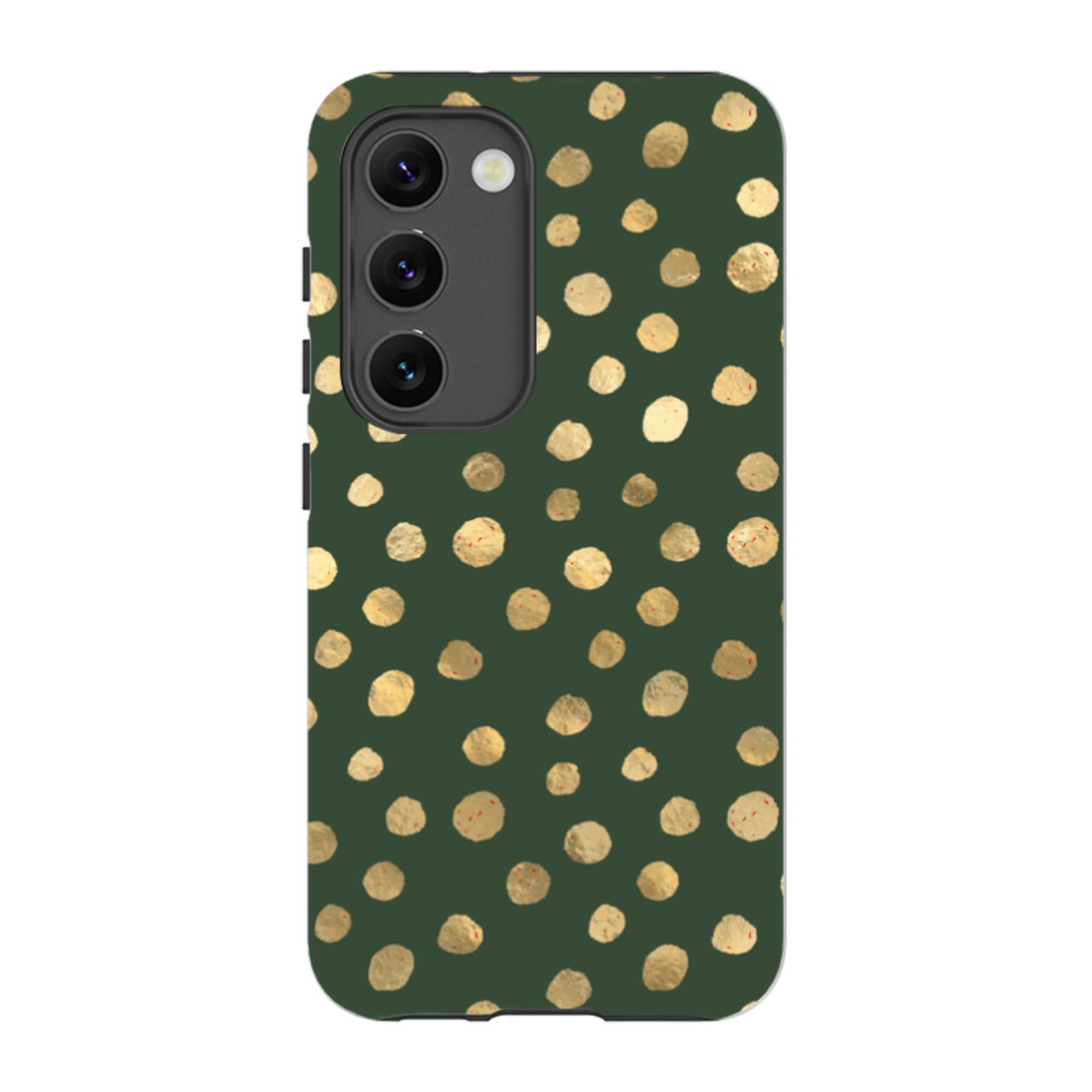 Samsung Tough Case - Green and Gold Dots