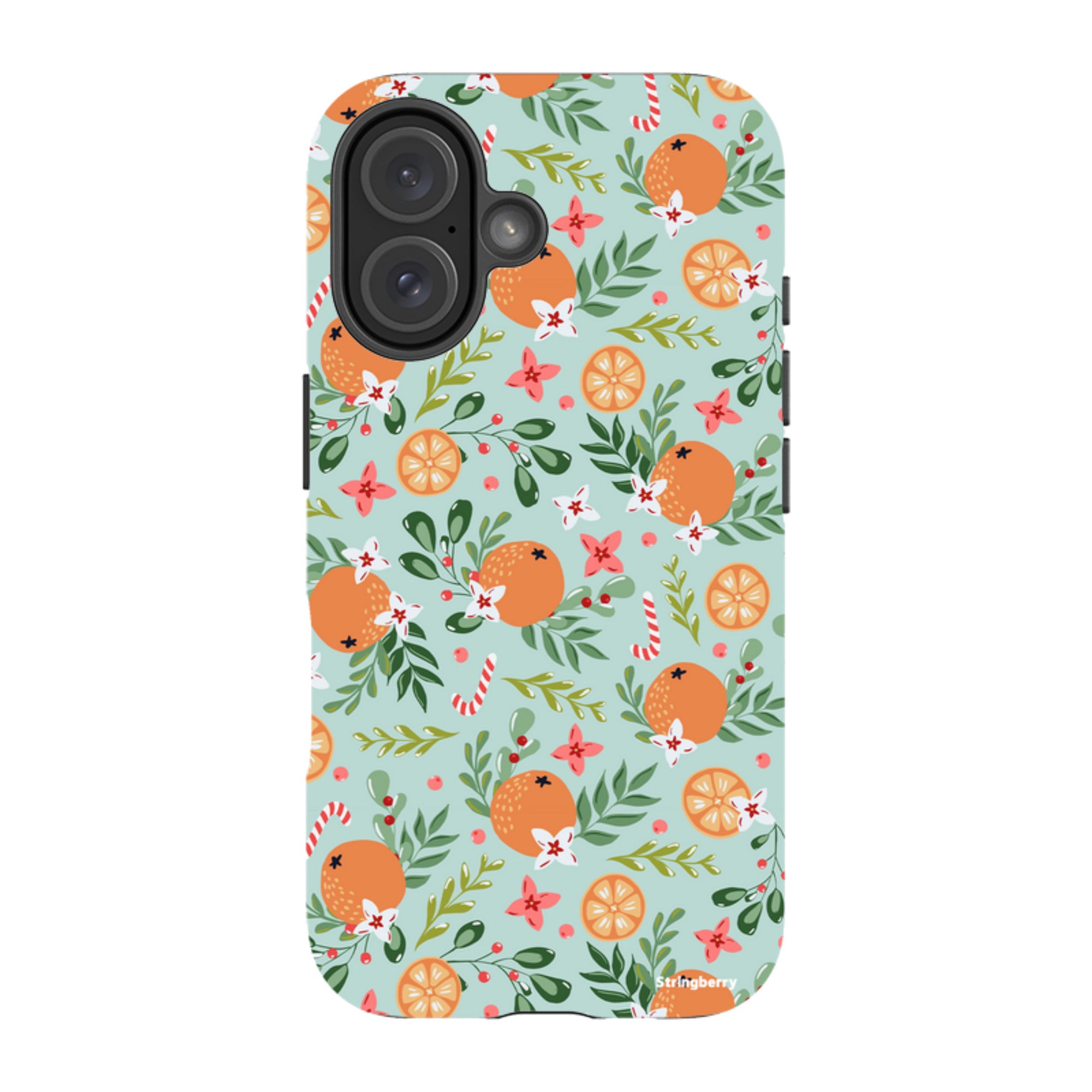 iPhone Tough Case - Oranges and Candy Canes