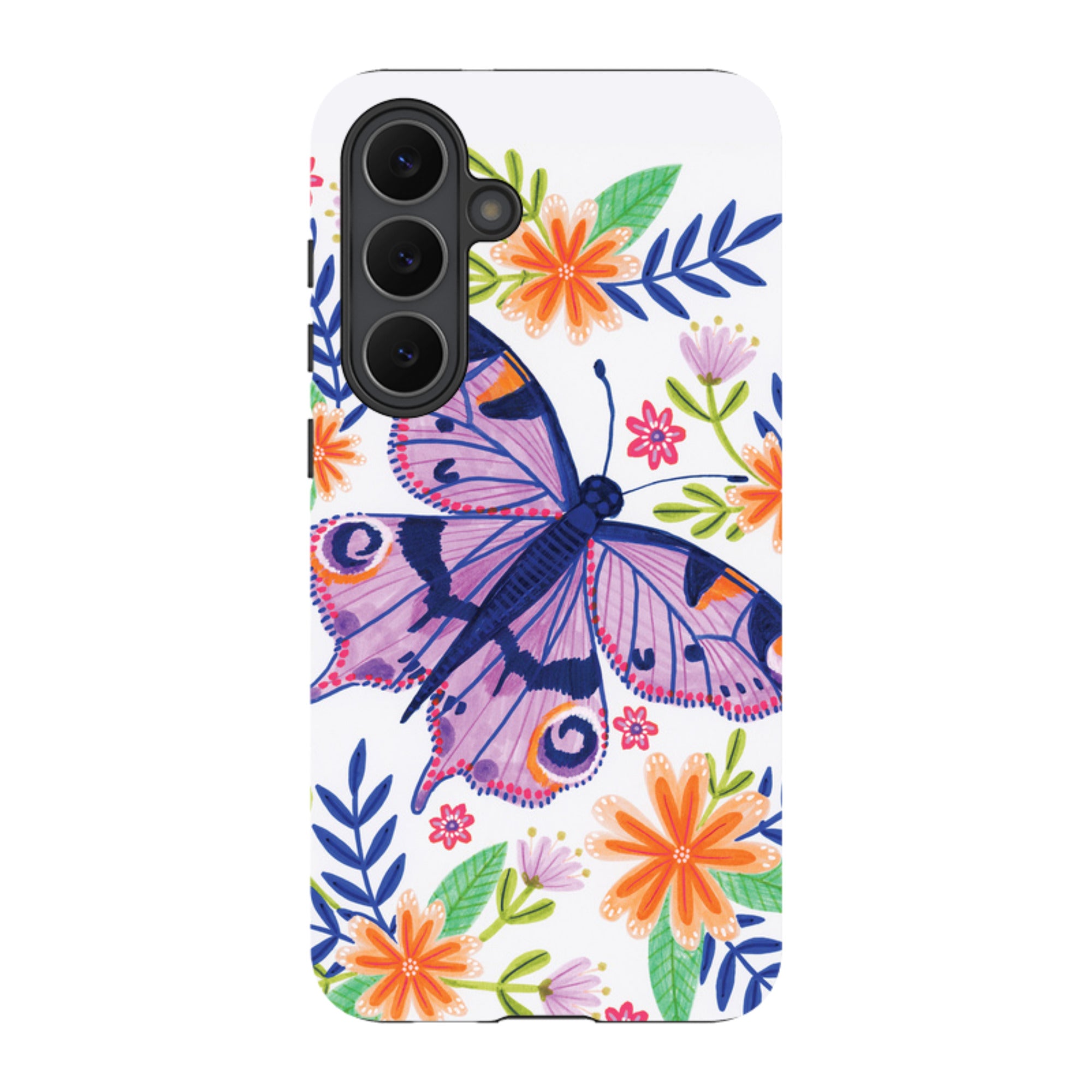 Samsung Tough Case - Floral Lilac Butterfly By Lee Foster Wilson