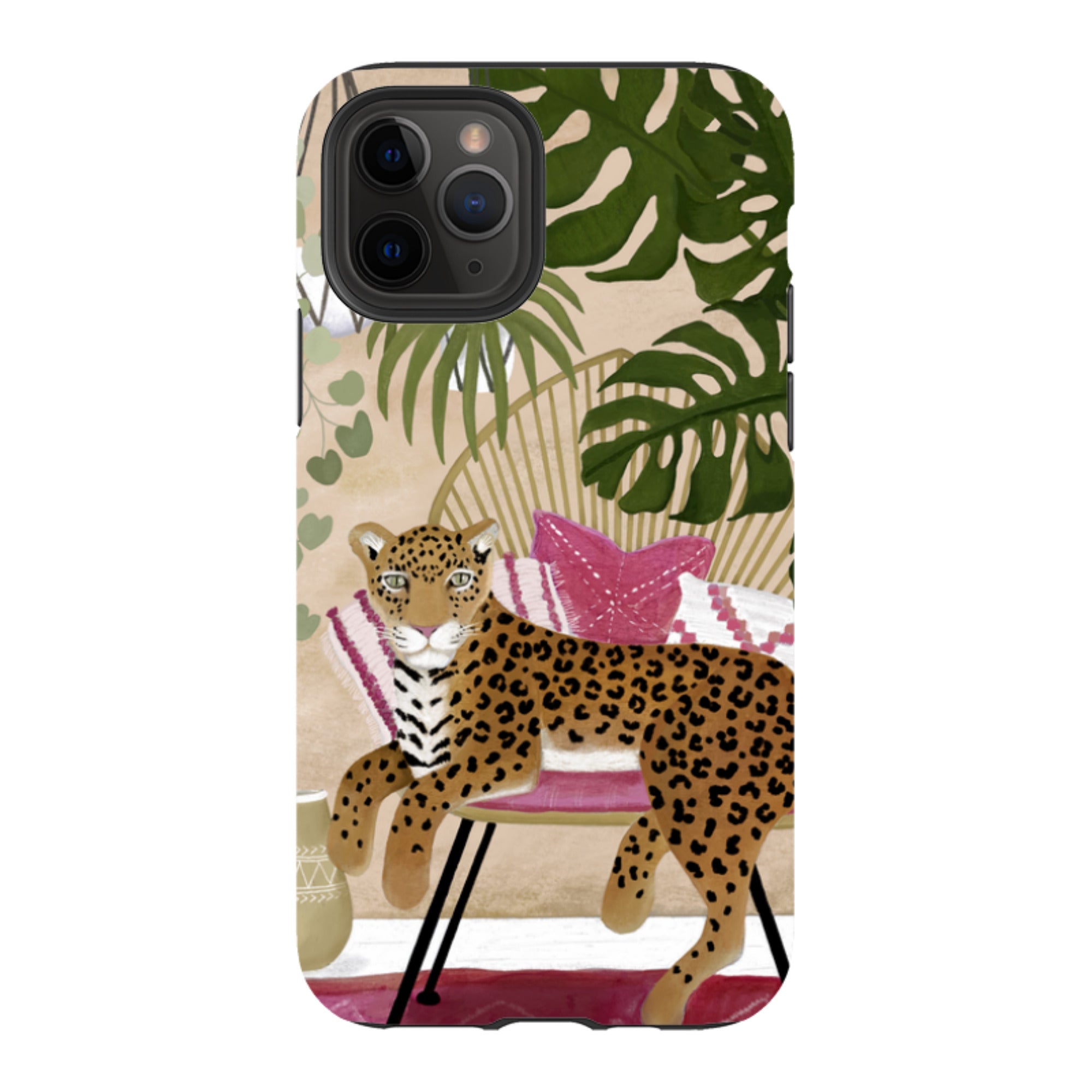 iPhone Tough Case - Boho Leopard Cream By Bex Parkin