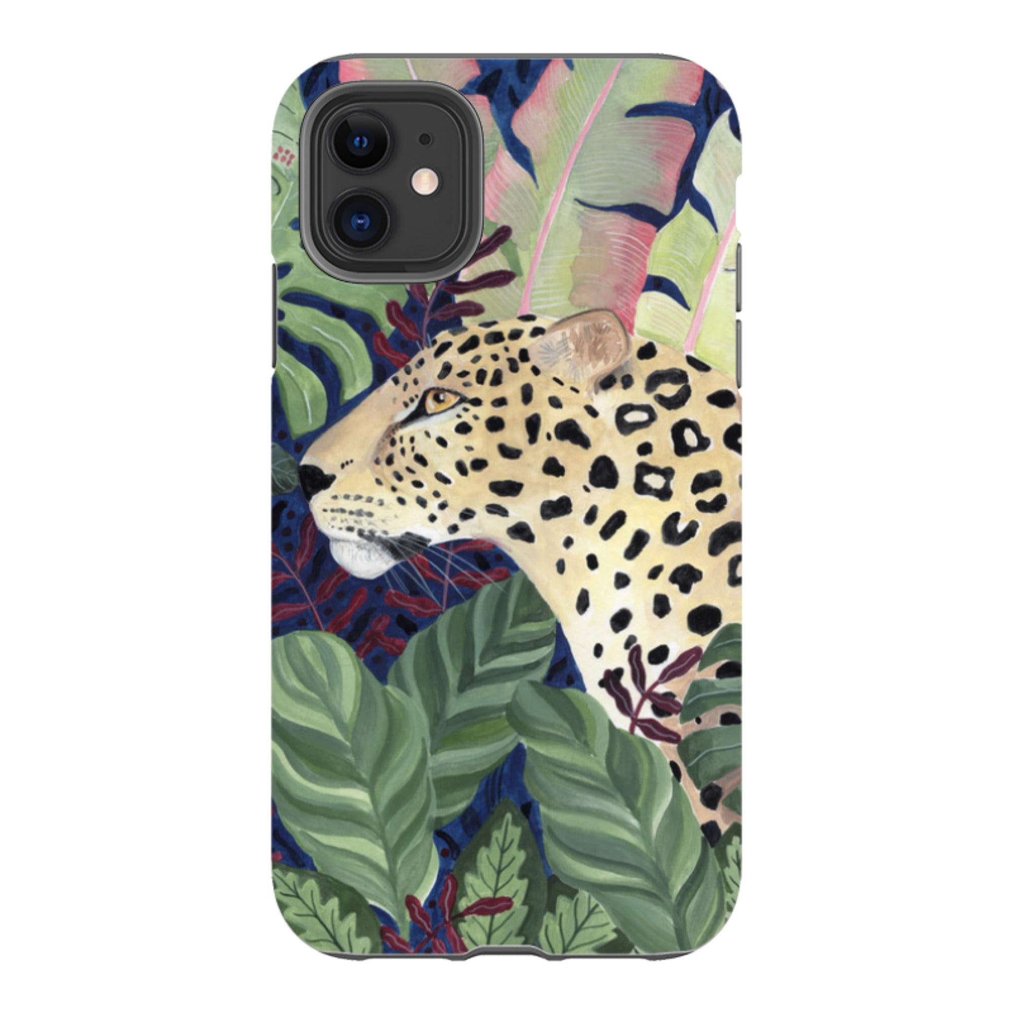 iPhone Tough Case - Leopard In Leaves By Bex Parkin