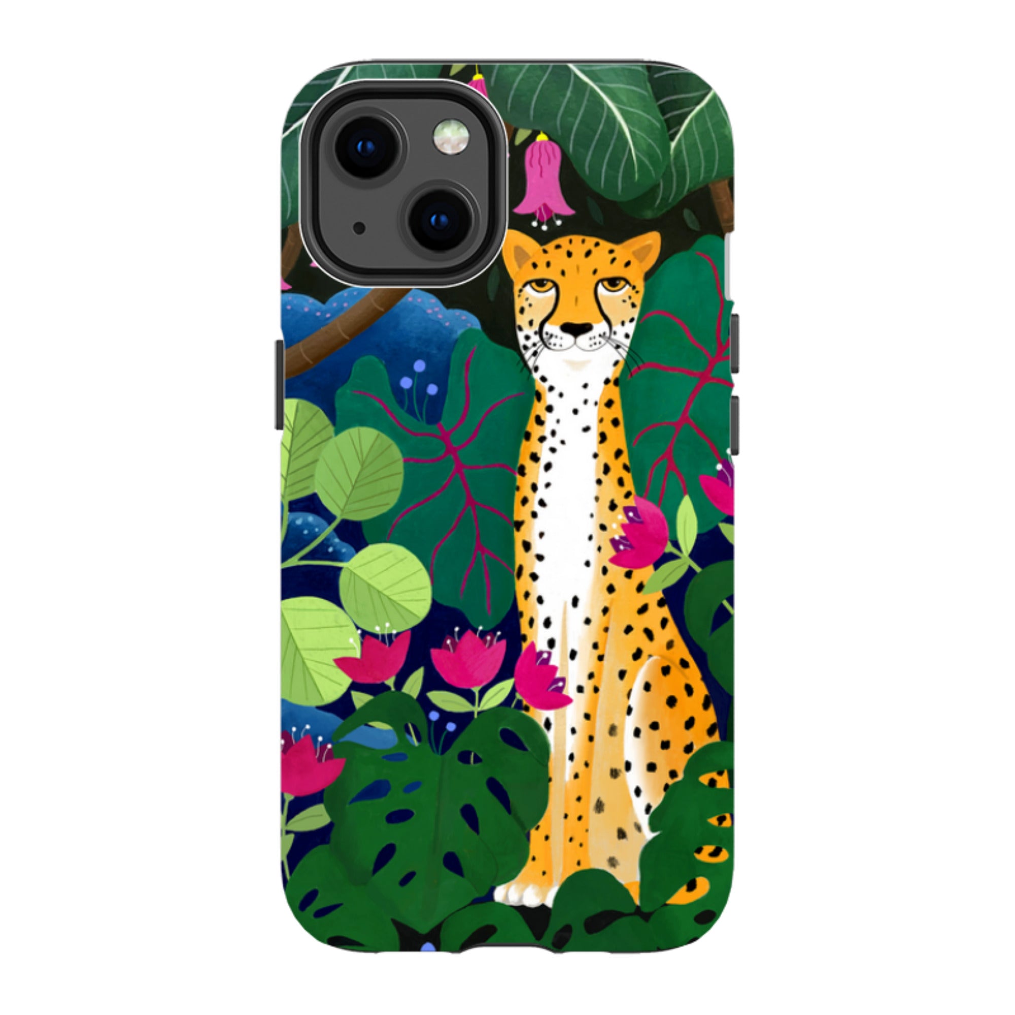 iPhone Tough Case - Cheetah And Monstera By Bex Parkin