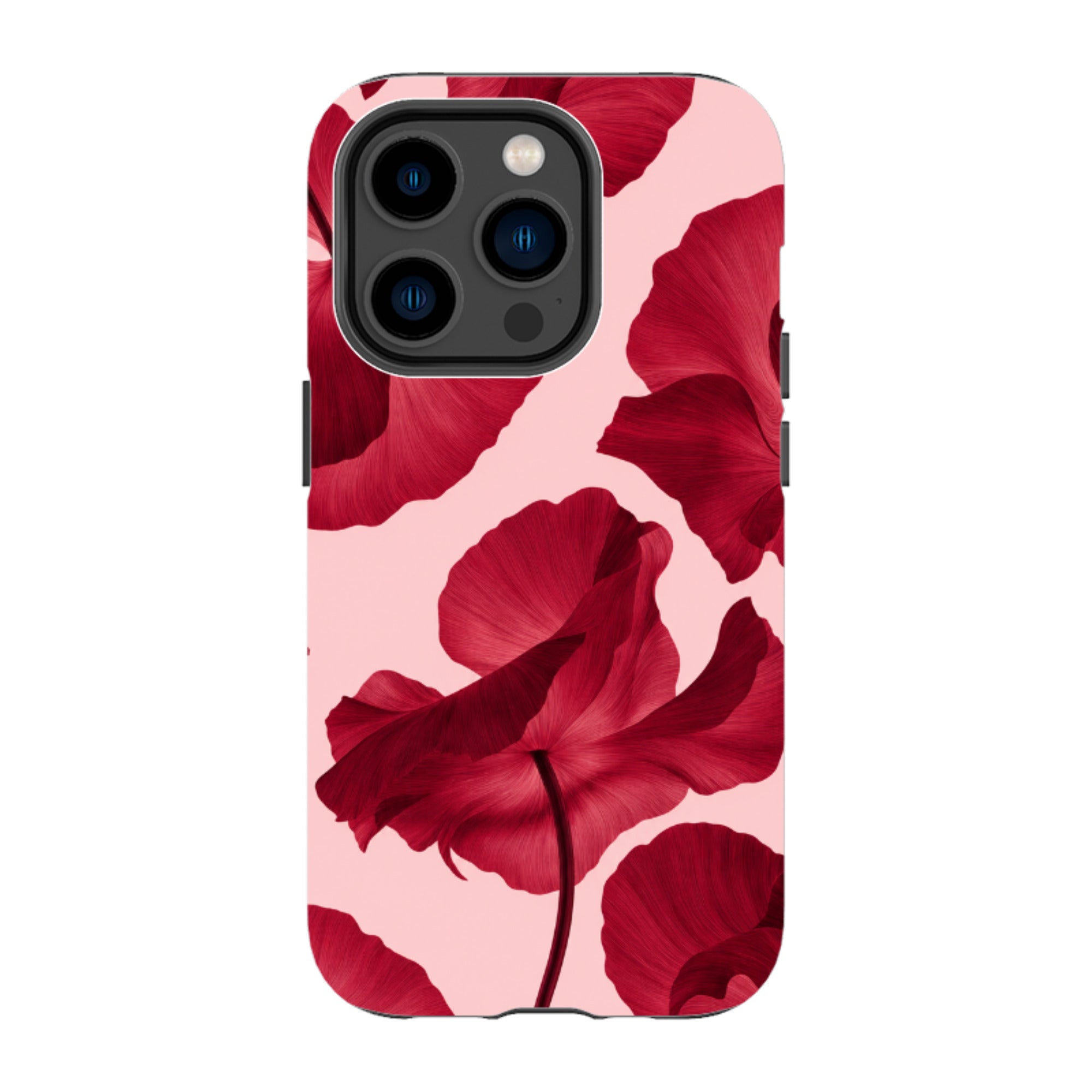 iPhone Tough Case - Burgundy Poppy