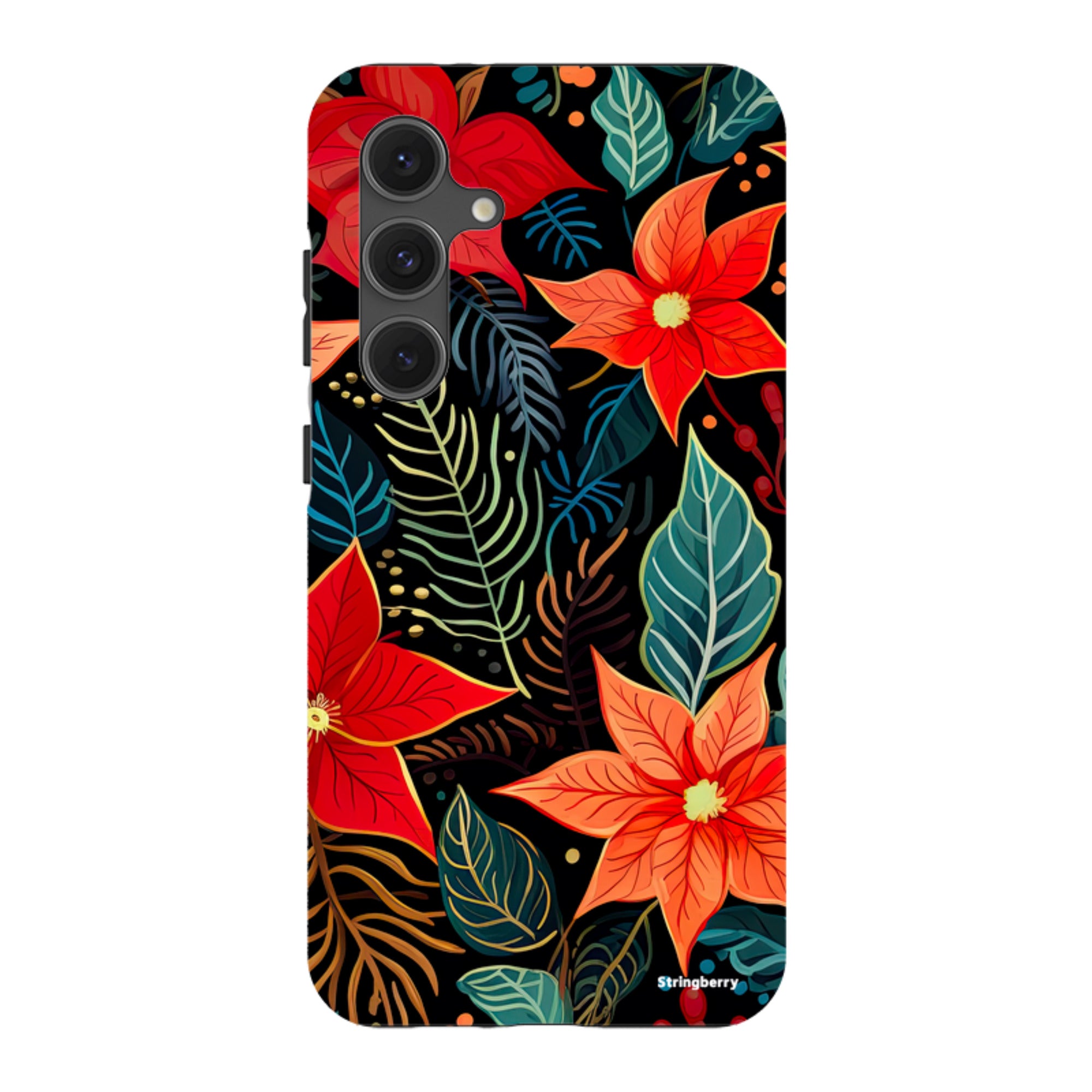 Samsung Tough Case -Red Winter Floral