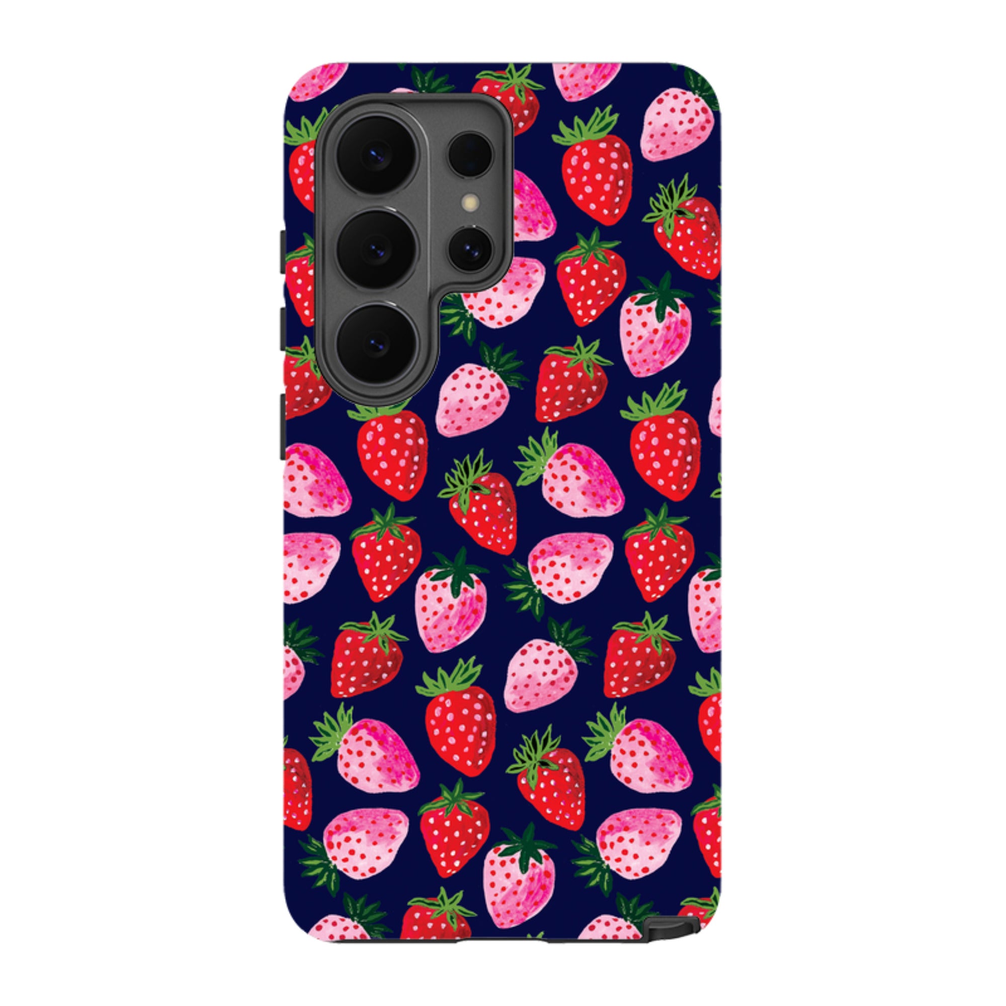 Samsung Tough  Case - Strawberry Scatter Navy By Emma Frances Grant