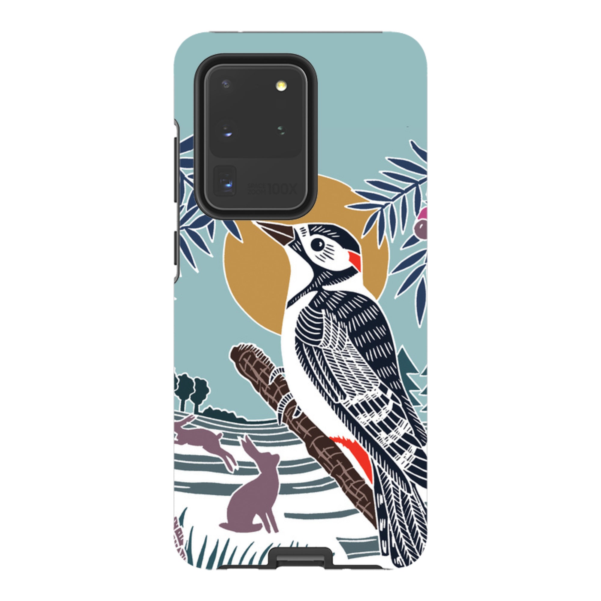 Samsung Tough Case - Woodpecker Brown By Kate Heiss