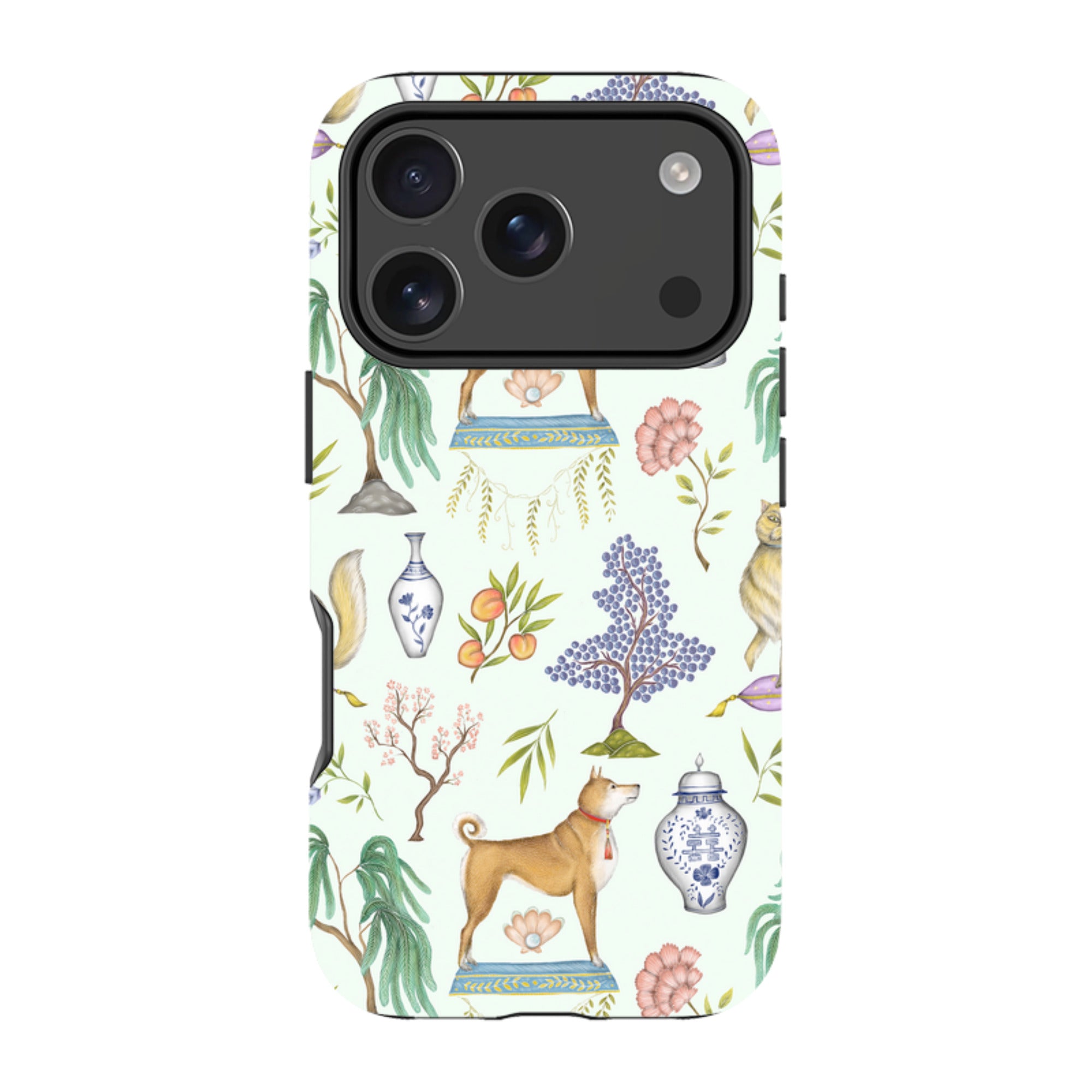 iPhone Tough Case - Chinoiserie Menagerie Green By Catherine Rowe