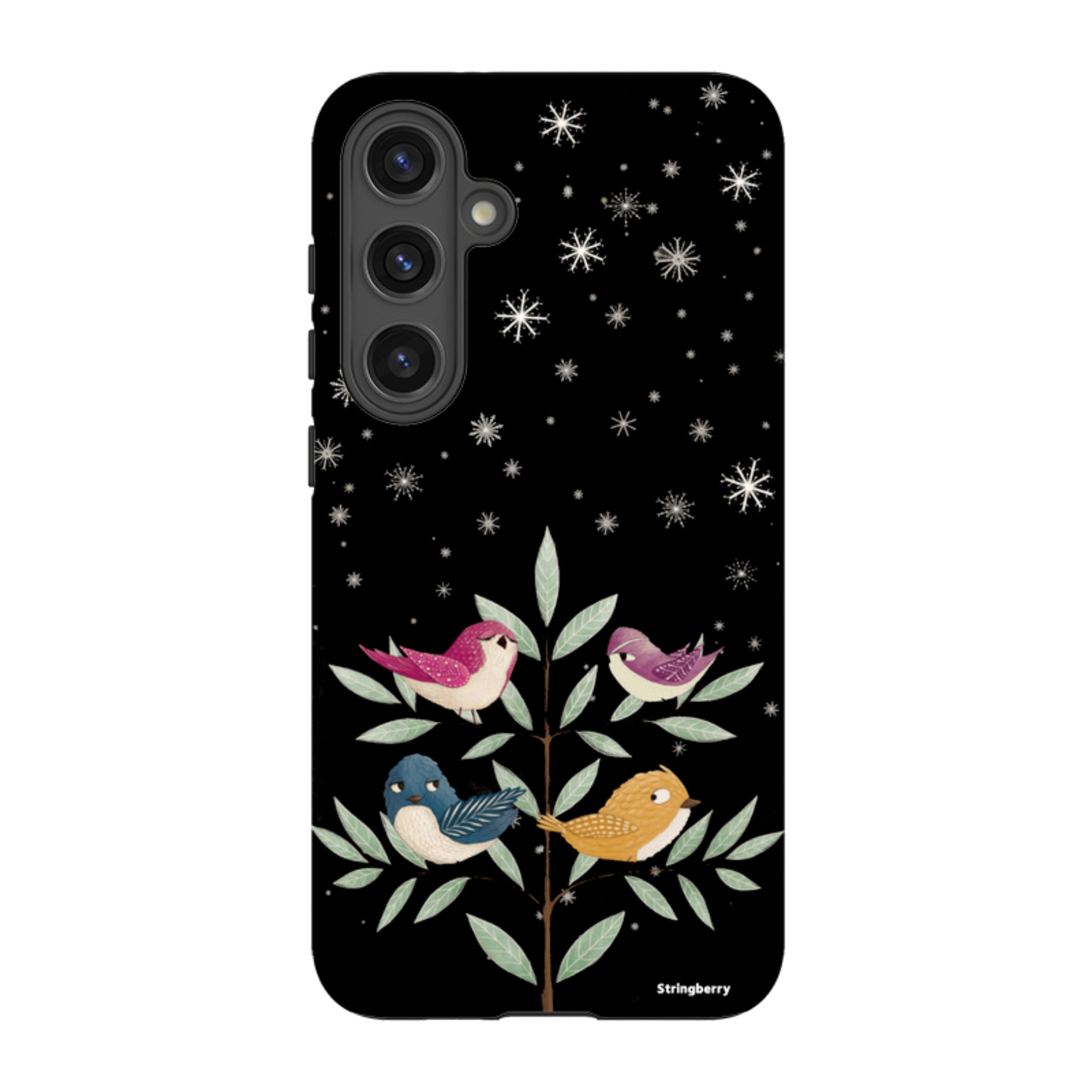 Samsung Tough Case - Garden Birds Black By Maja Lindberg