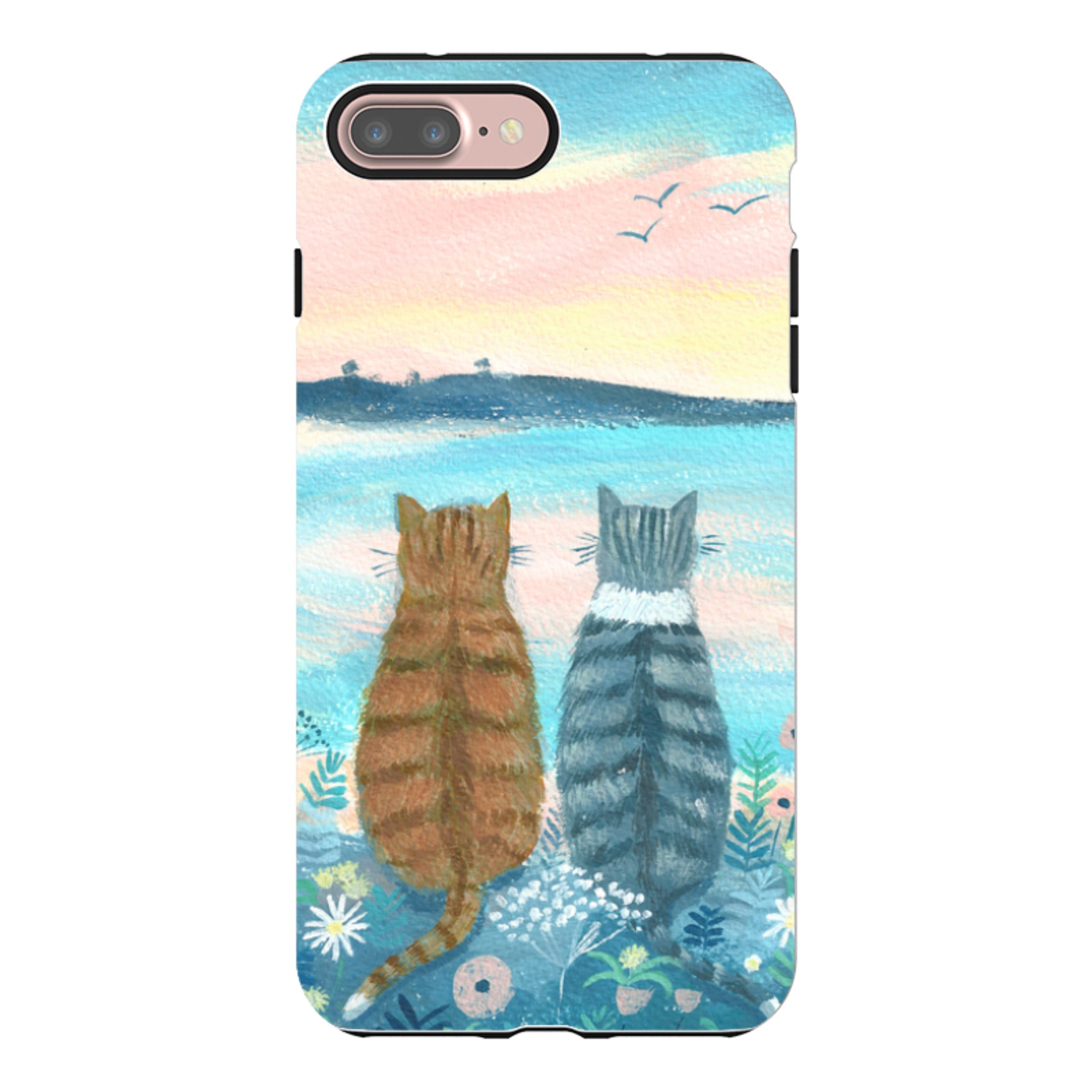 iPhone Tough Case - Sunset Cats 2 By Mary Stubberfield