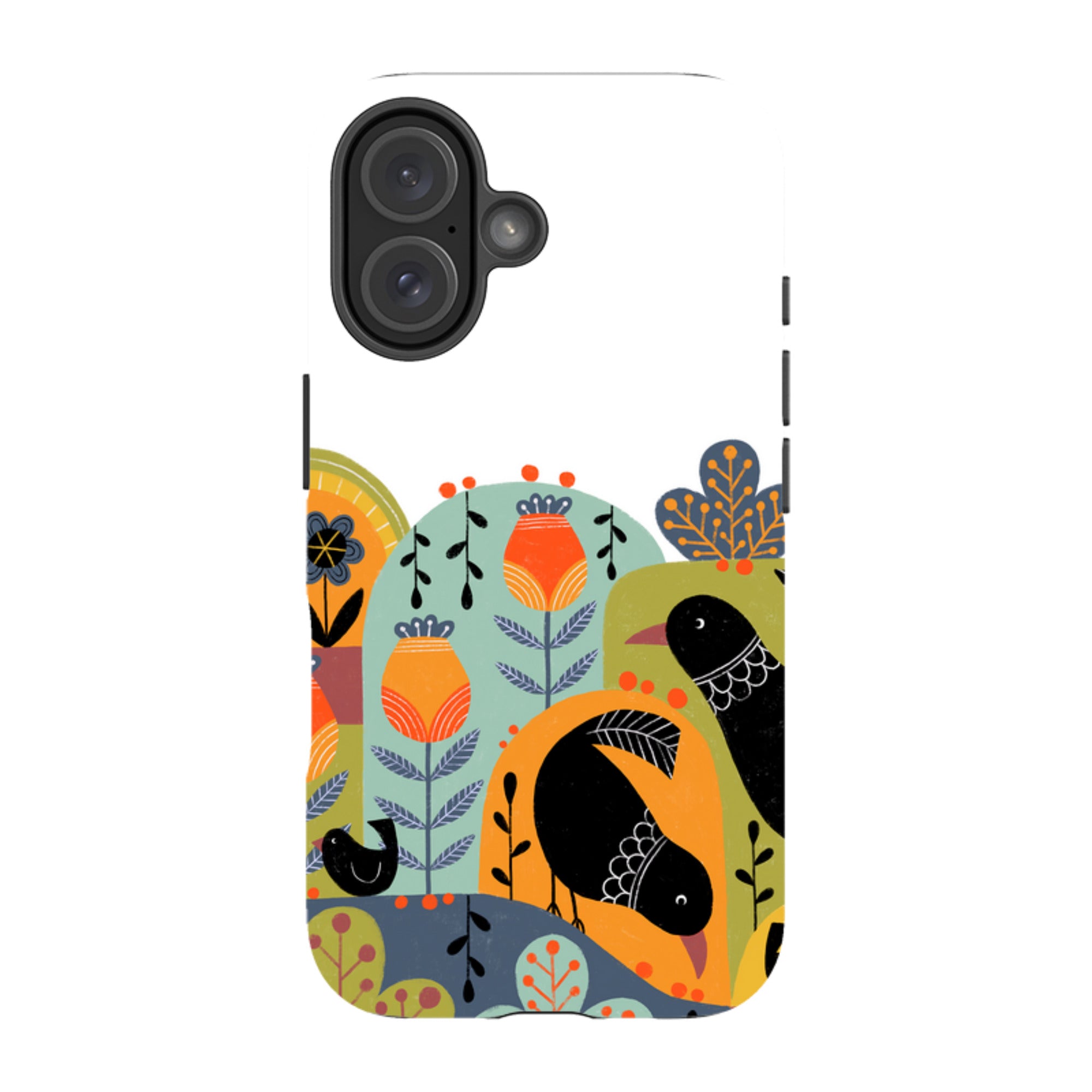iPhone MagSafe Tough Case -  Folky Birds IV By Suzy Taylor