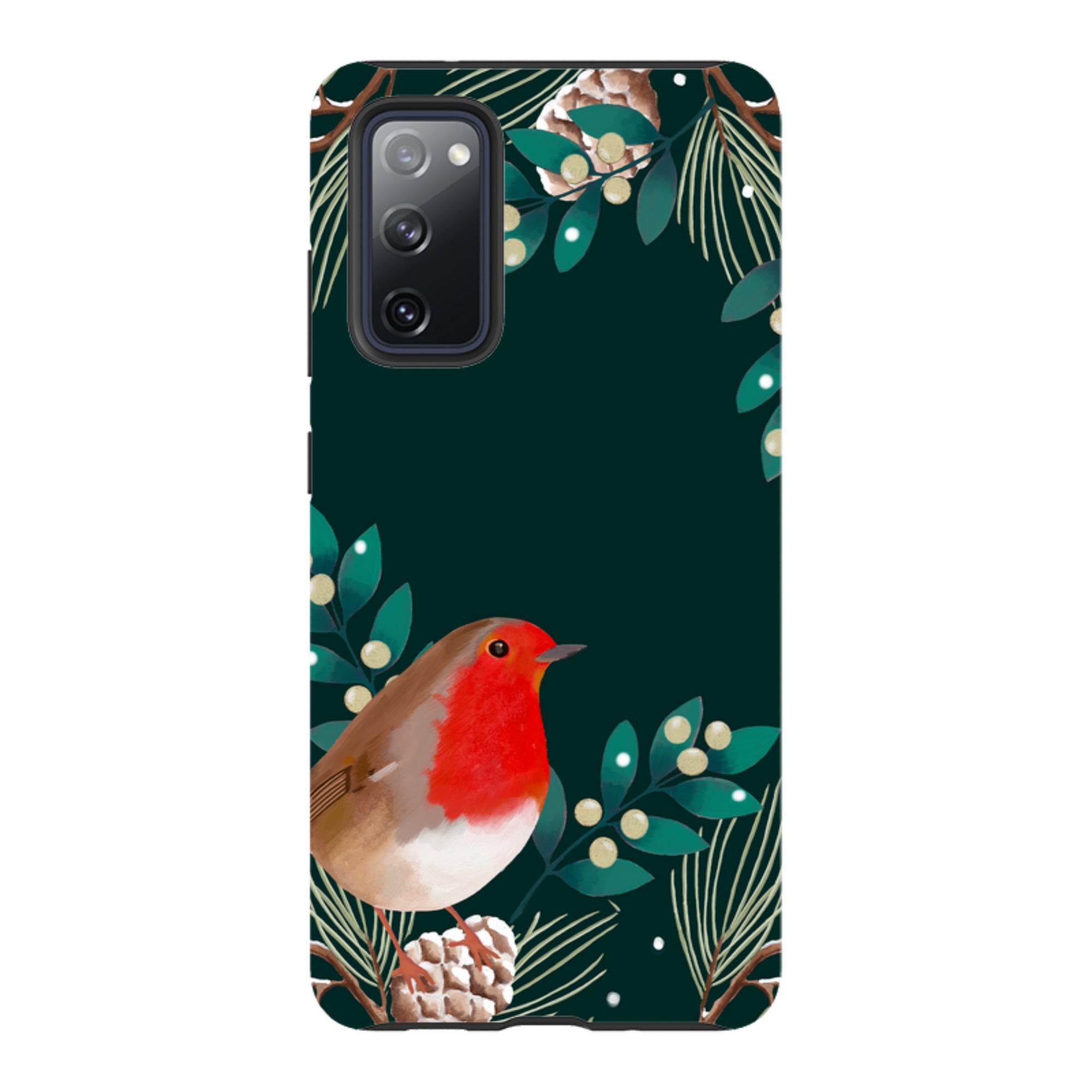 Samsung Tough Case - Robin Pine Cones By Bex Parkin