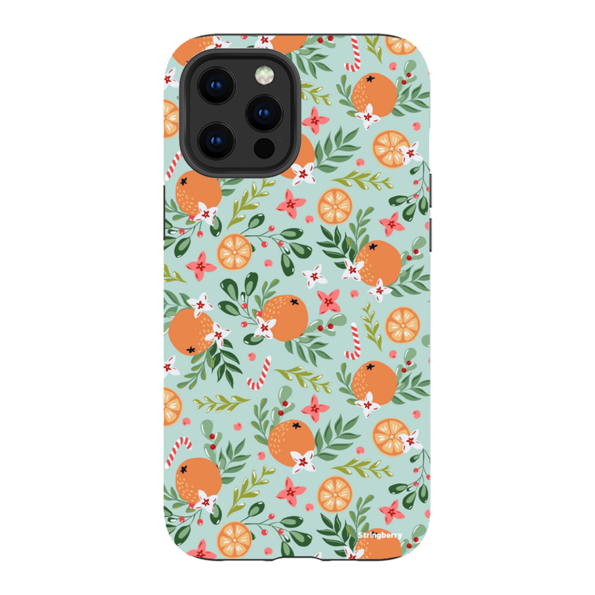 iPhone Tough Case - Oranges and Candy Canes