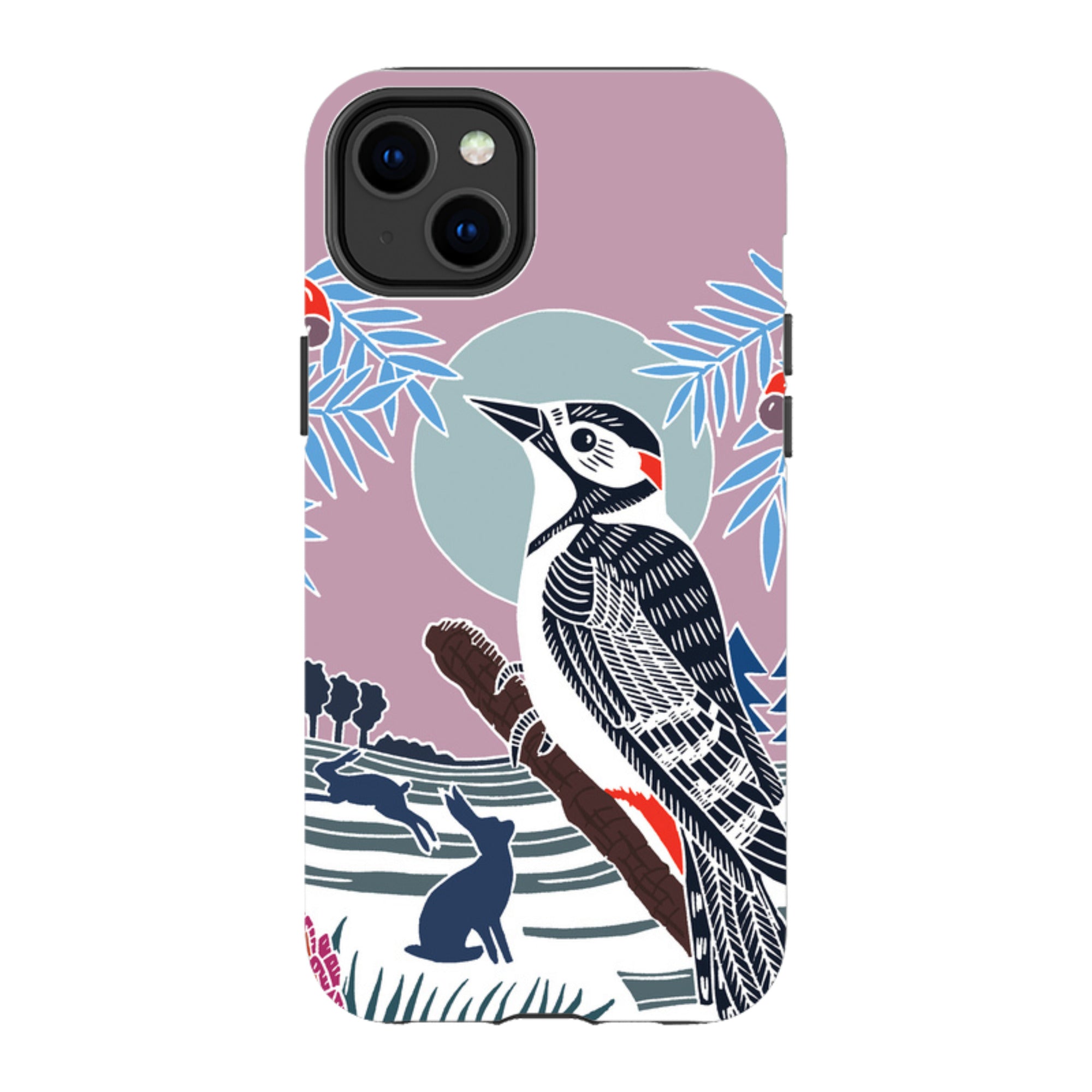 iPhone Tough Case - Woodpecker Pale By Kate Heiss