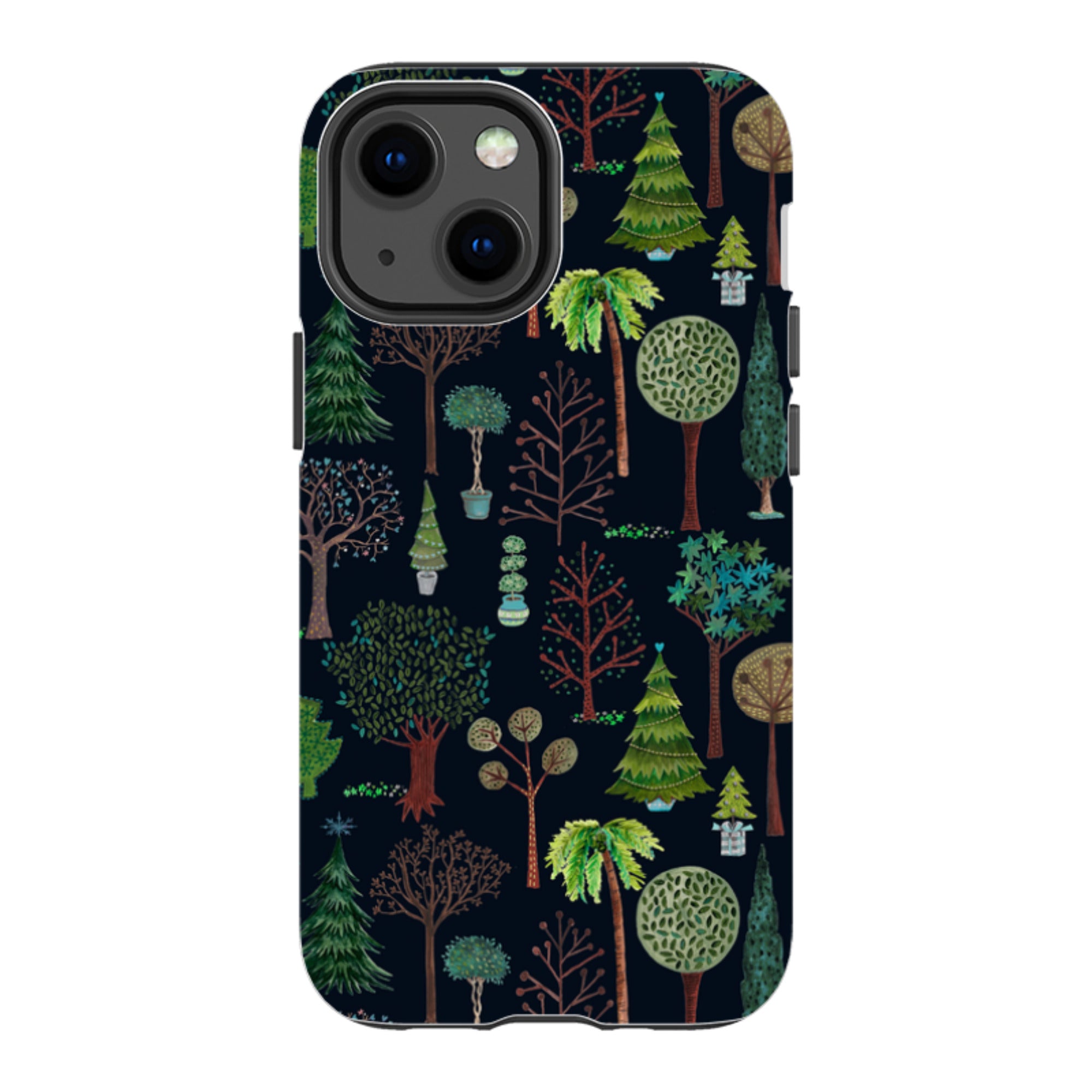iPhone Tough Case - Xmas Trees Dark By Caroline Bonne Muller