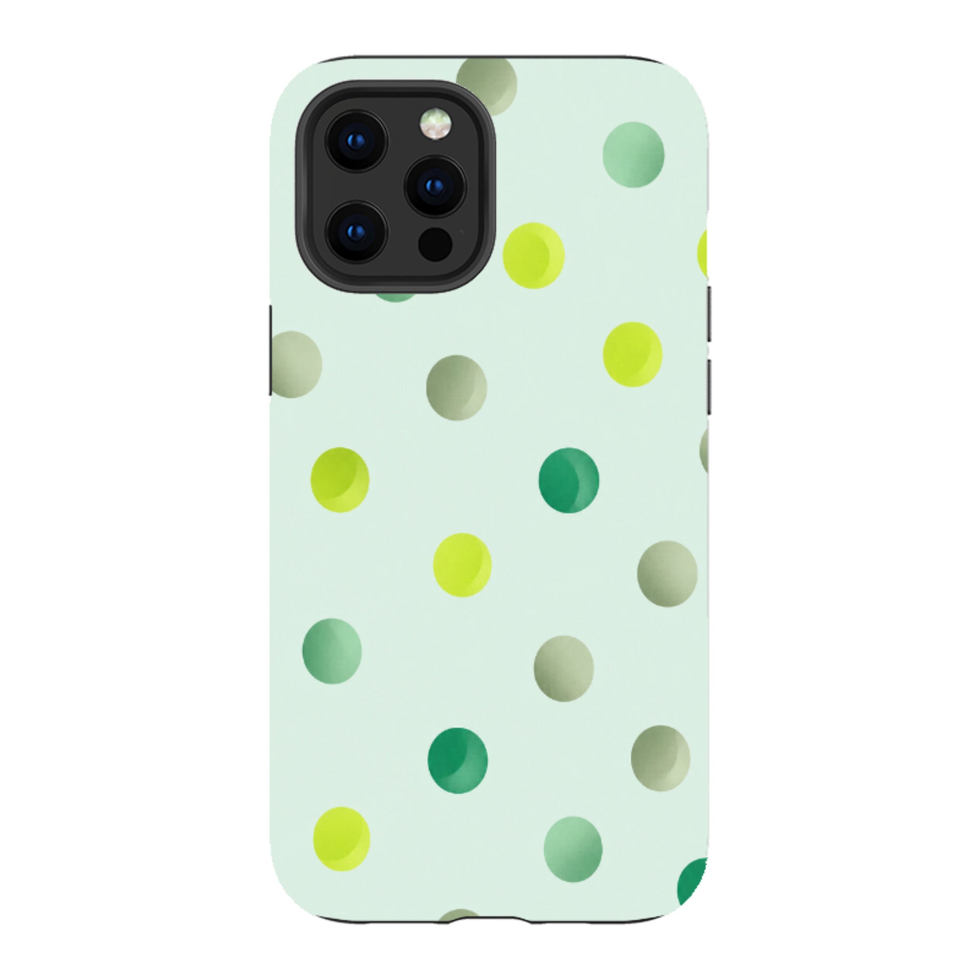 iPhone Tough Case - Mint Polka Dot