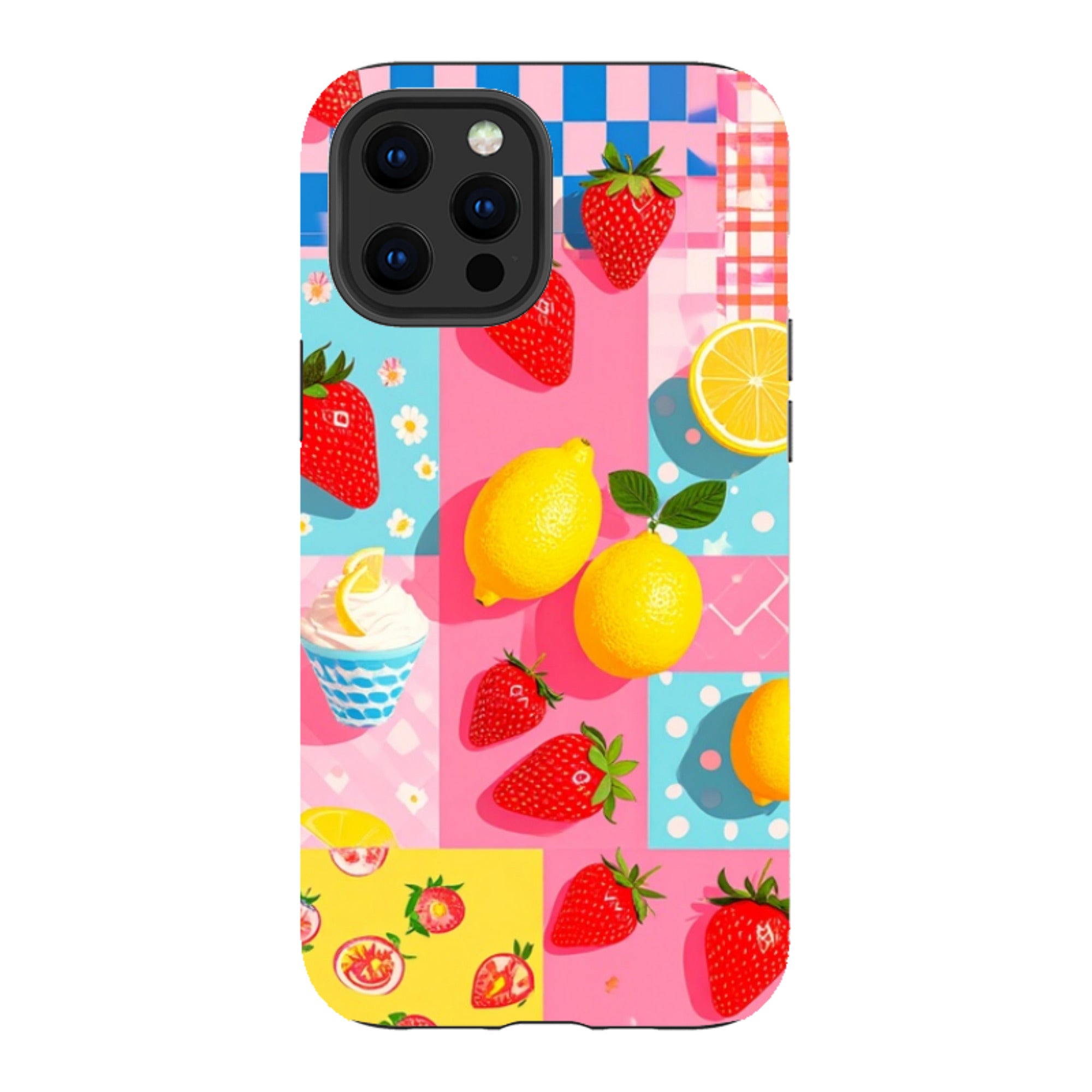 iPhone Tough Case - Lemon Strawberry Ice Cream