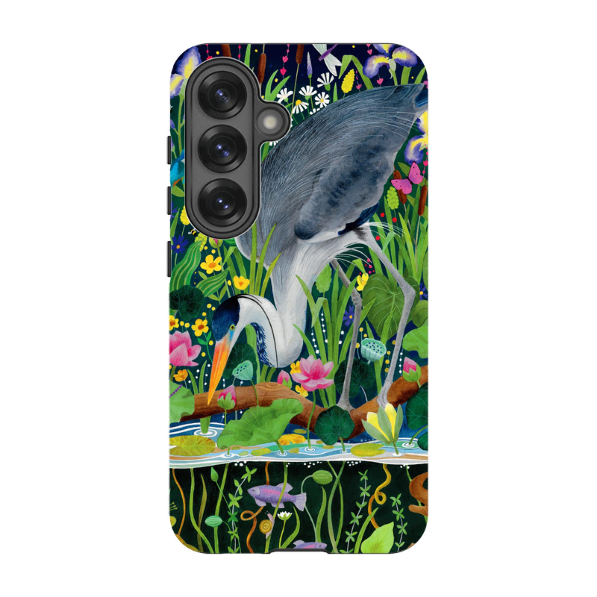 Samsung Tough Case - Heron Fishing By Bex Parkin