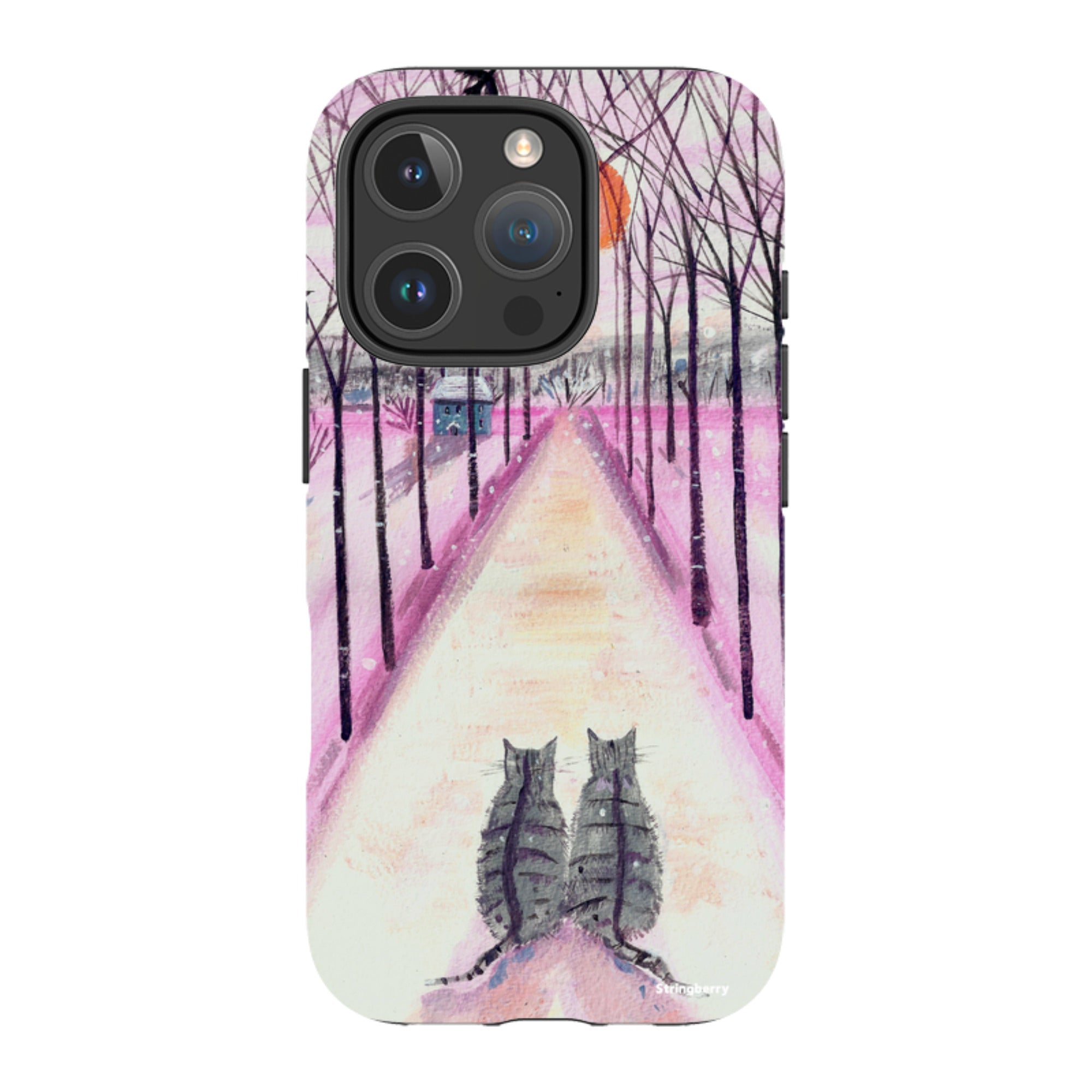 iPhone Tough Case - Winter Cats By Mary Stubberfield