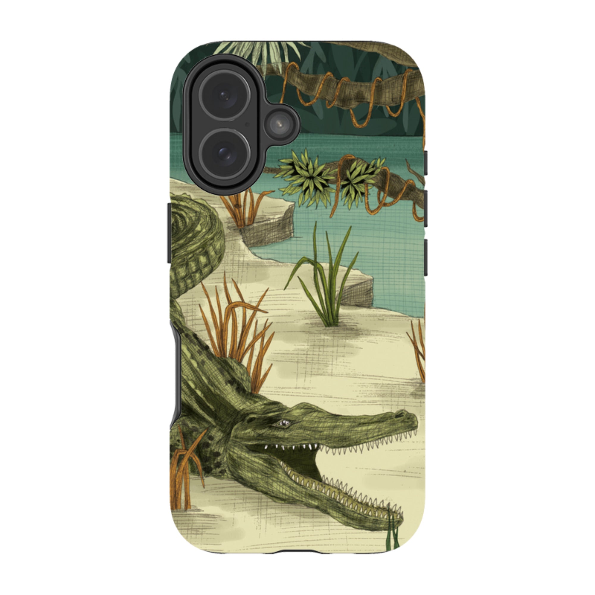 iPhone MagSafe Tough Case -  Crocodile By Jade Mosinski