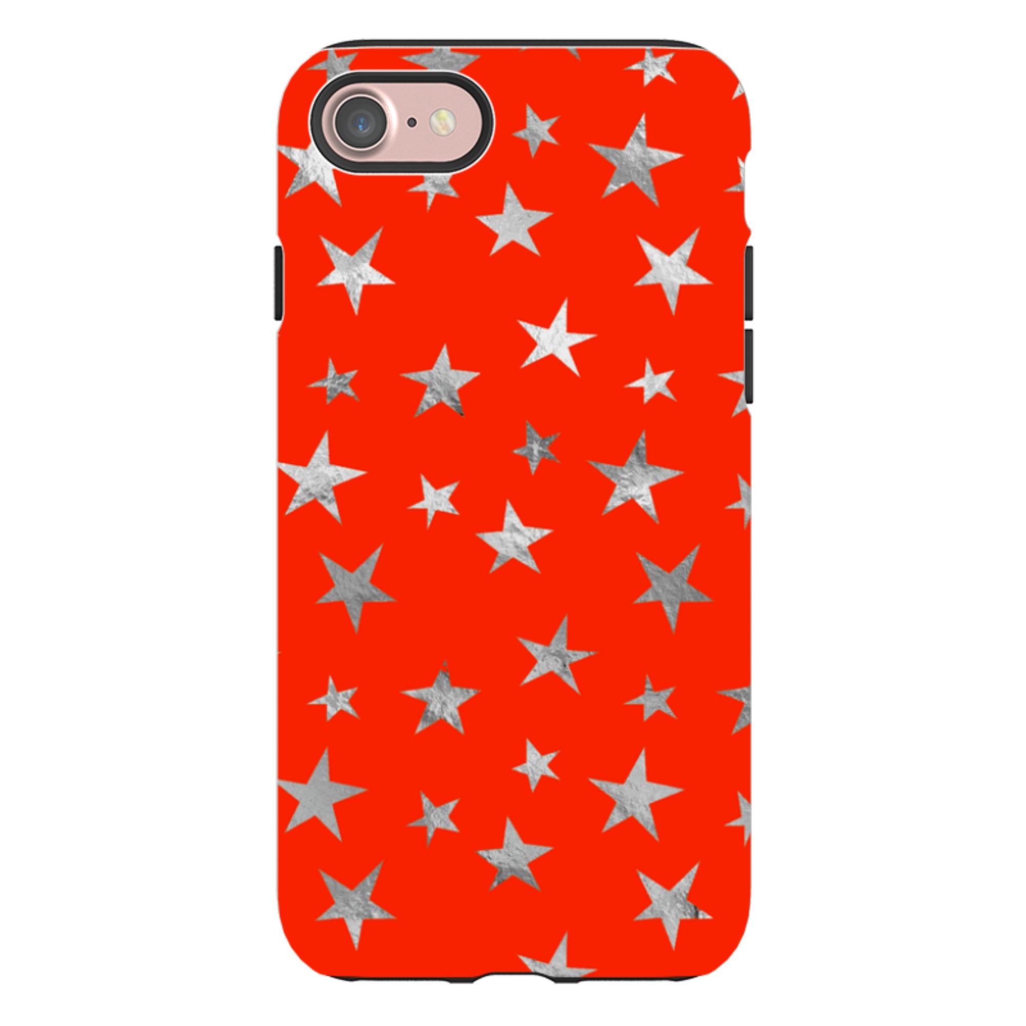 iPhone Tough Case - Red and Silver Stars