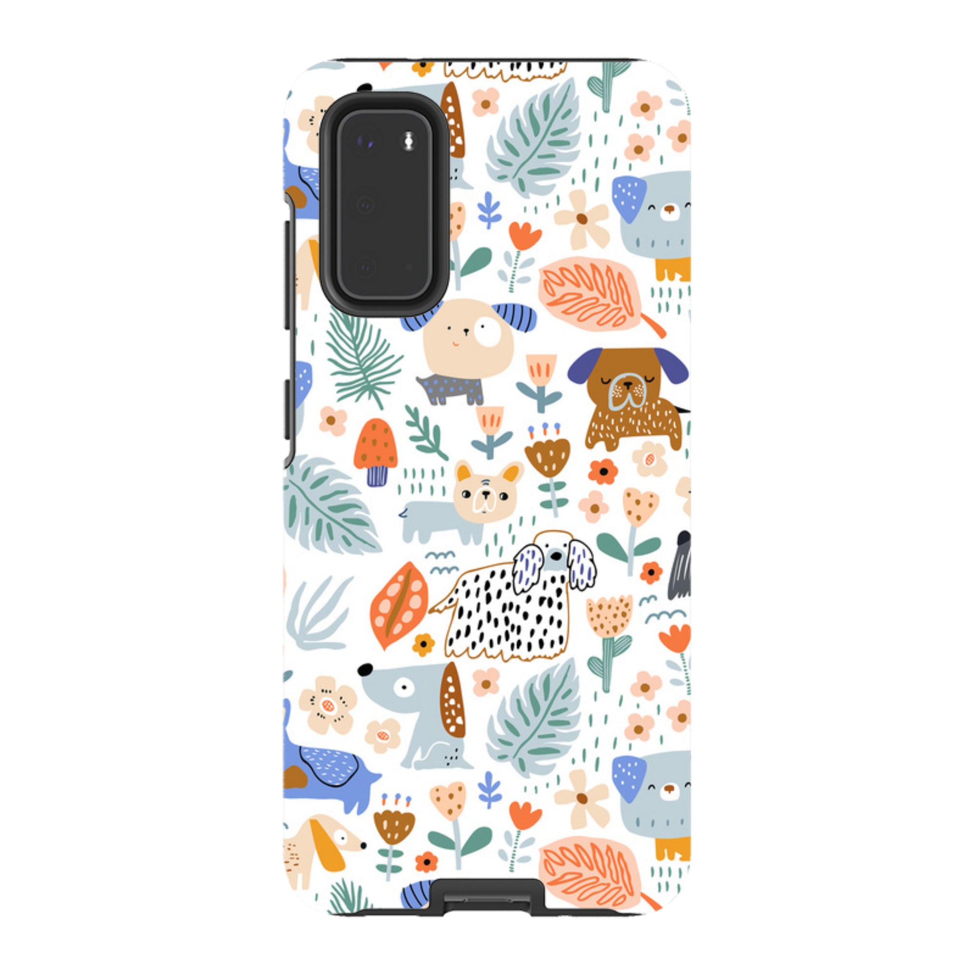 Samsung Tough Case - Dog Floral Pattern