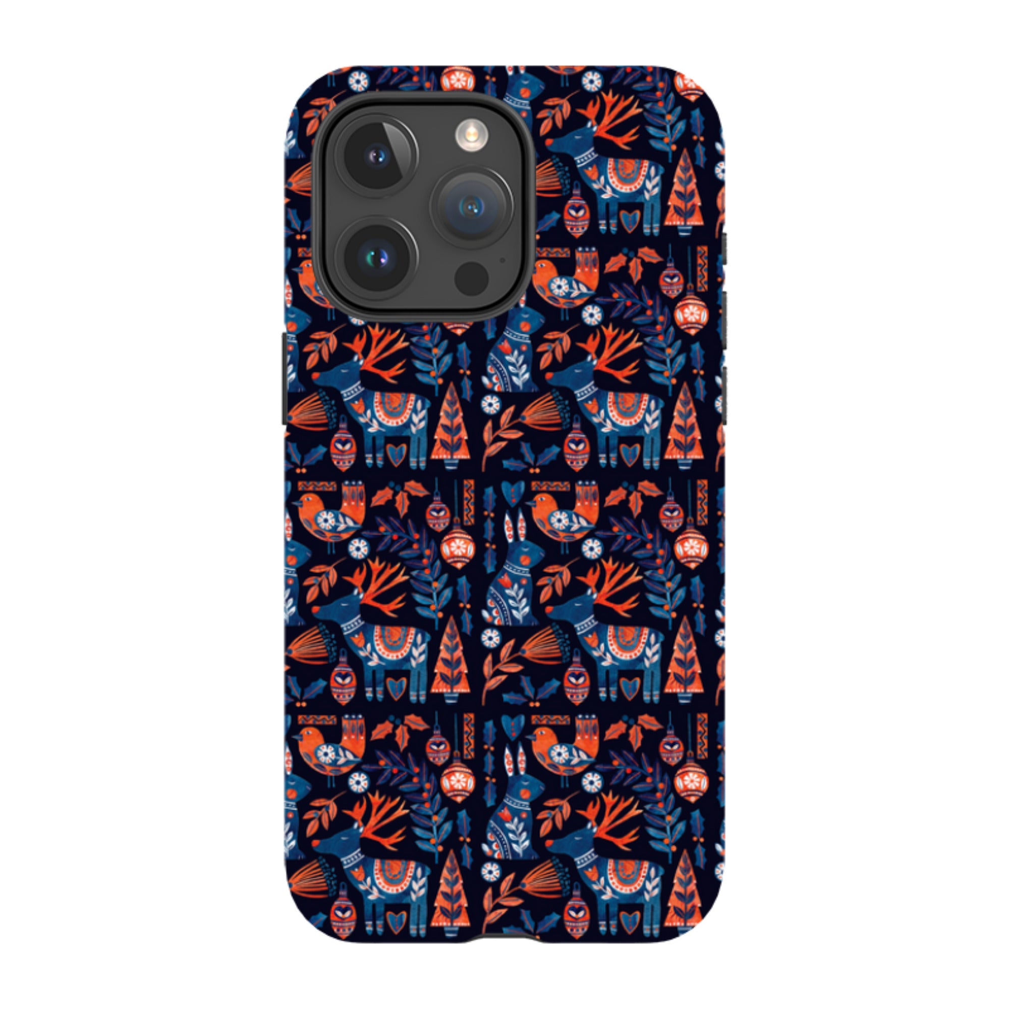 iPhone MagSafe Tough Case - Scandi Animals Dark By Tracey English
