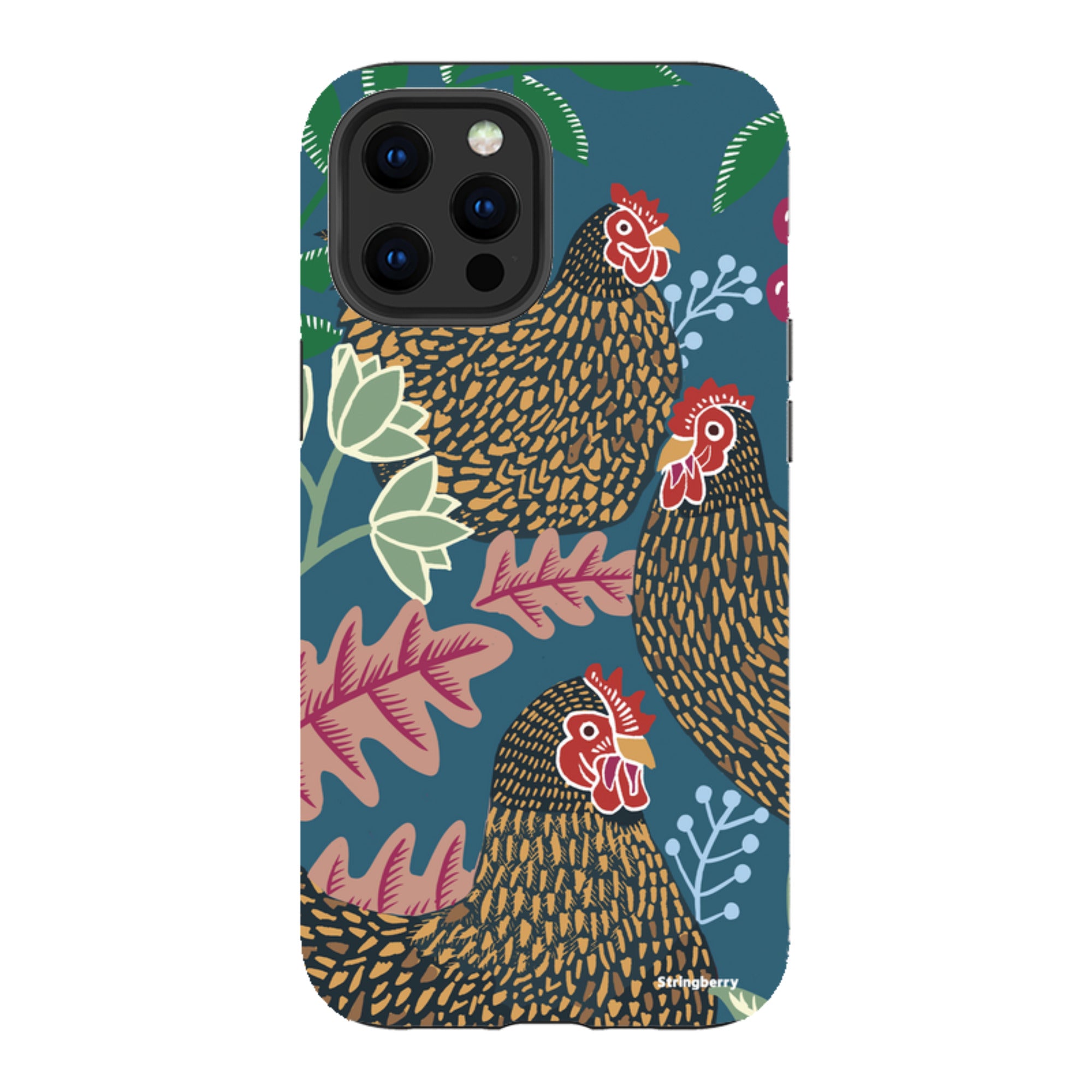iPhone Tough Case - Three French Hens By Kate Heiss