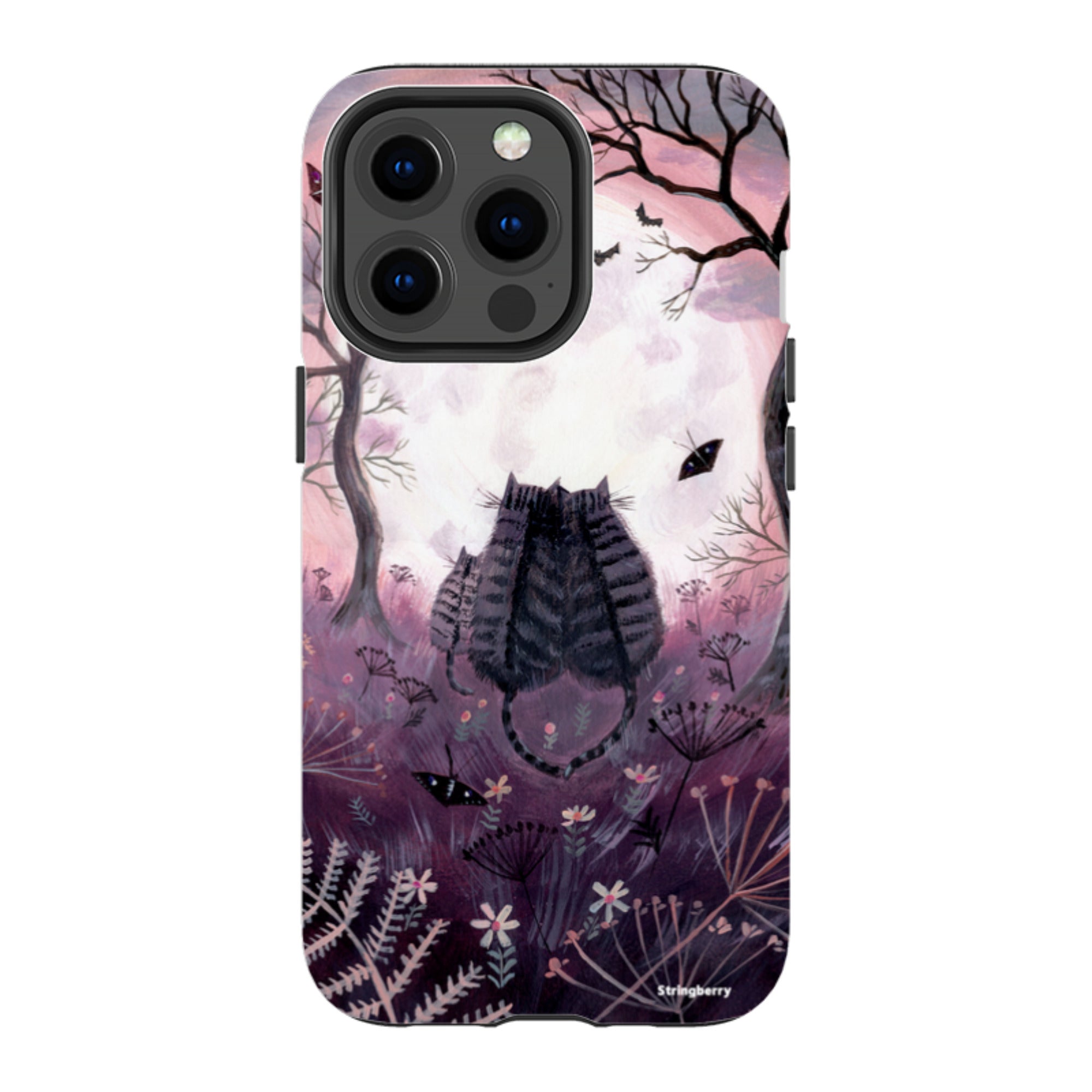 iPhone Tough Case - Spooky Cats By Mary Stubberfield