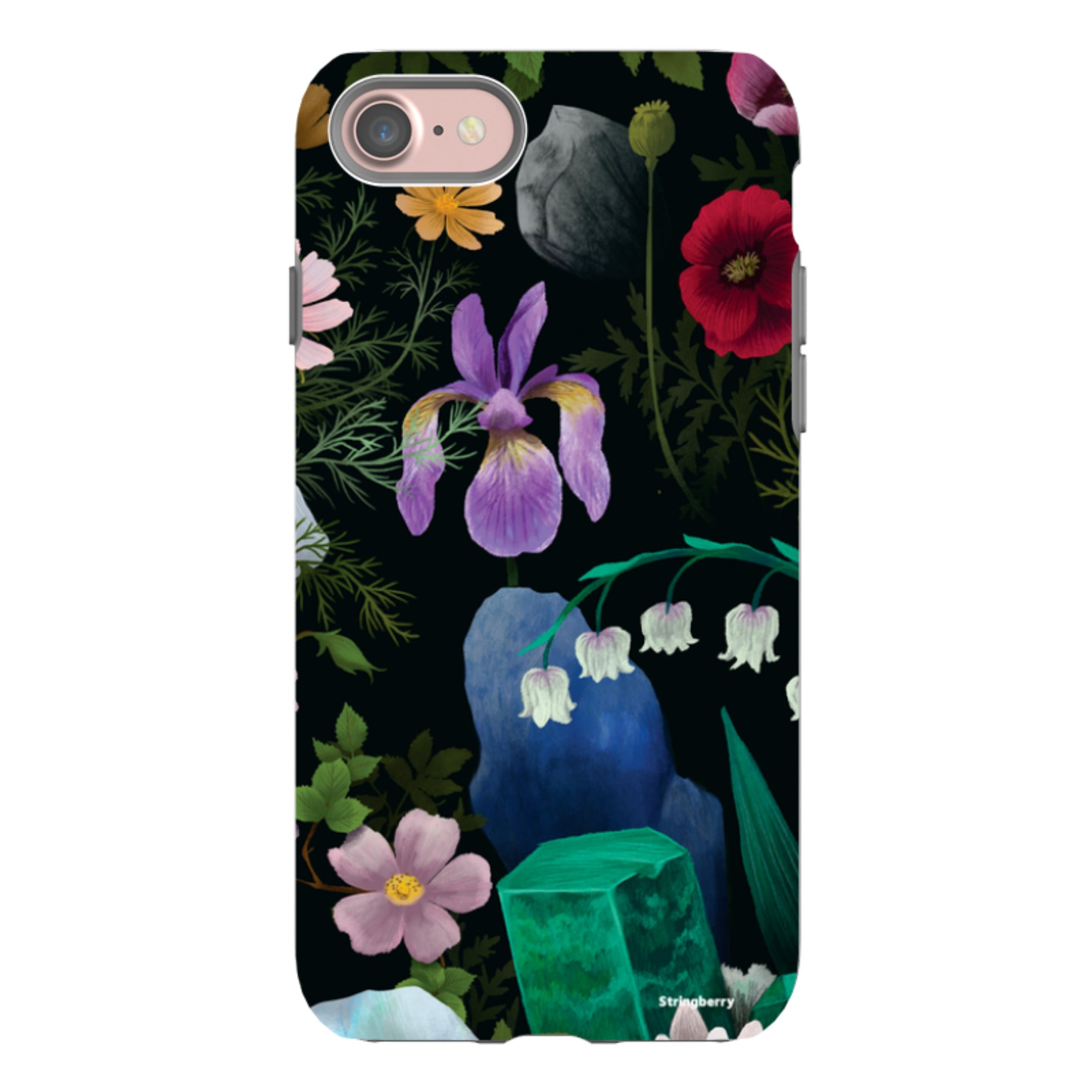 iPhone Tough Case - Crystal Flowers II By Anna Stead