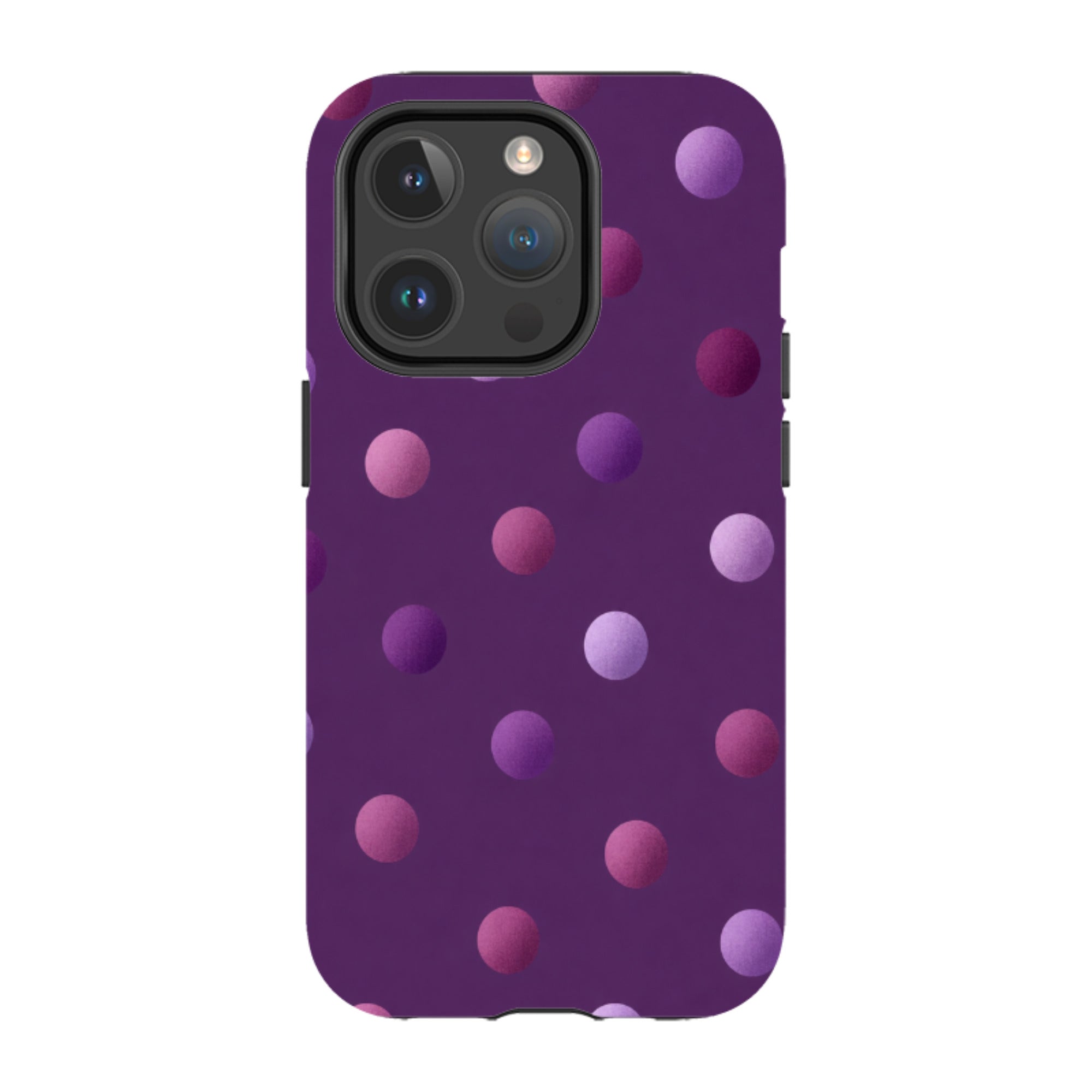 iPhone MagSafe Tough Case - Purple Polka Dot