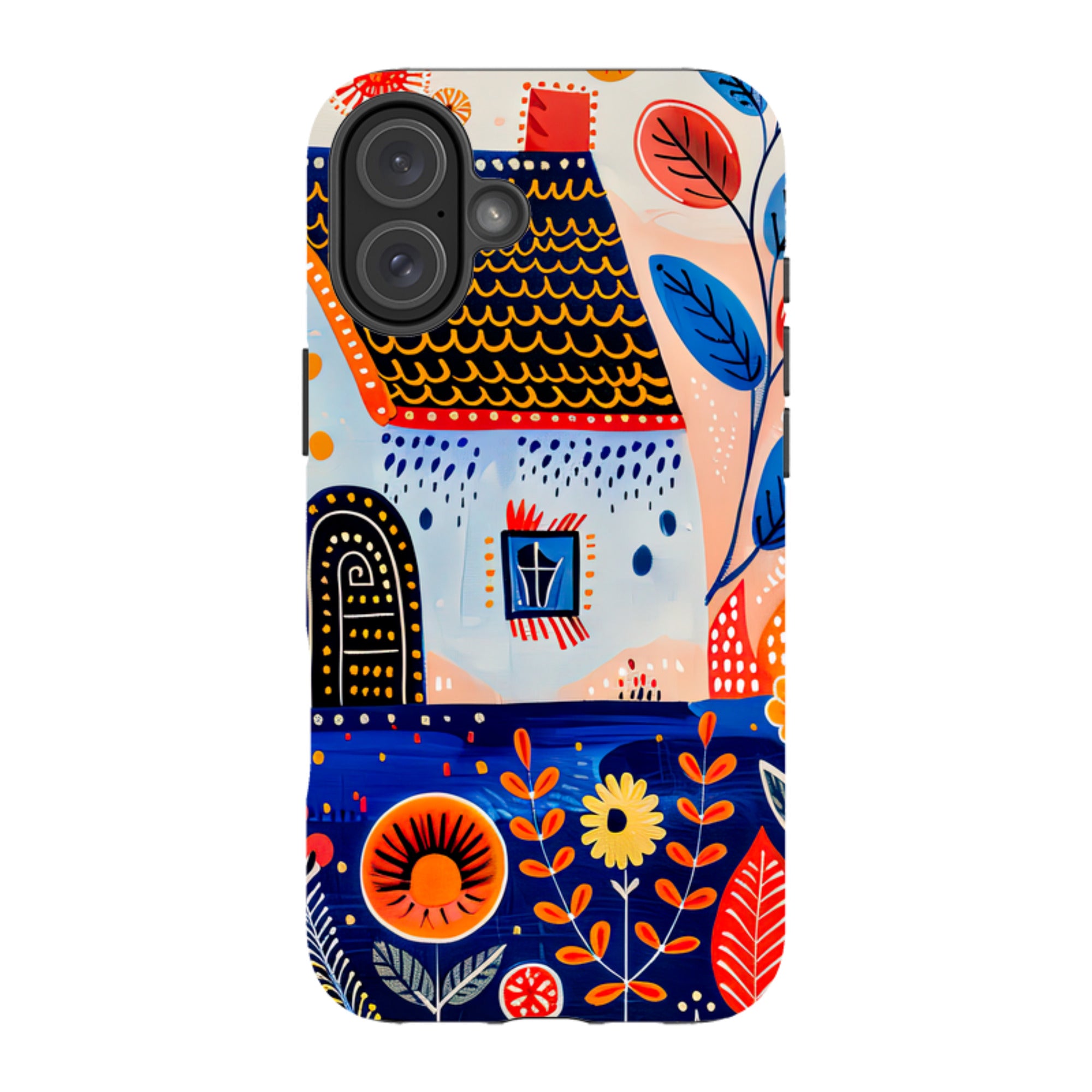 iPhone Case - Folk Art House VIII