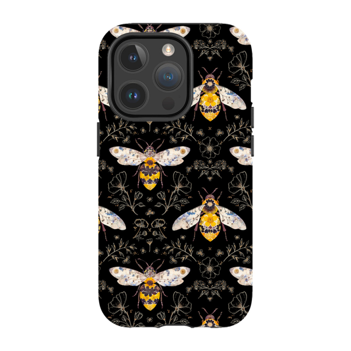 iPhone MagSafe Tough Case - Midnight Bumble Bee Multi By Helen Ahpornsiri